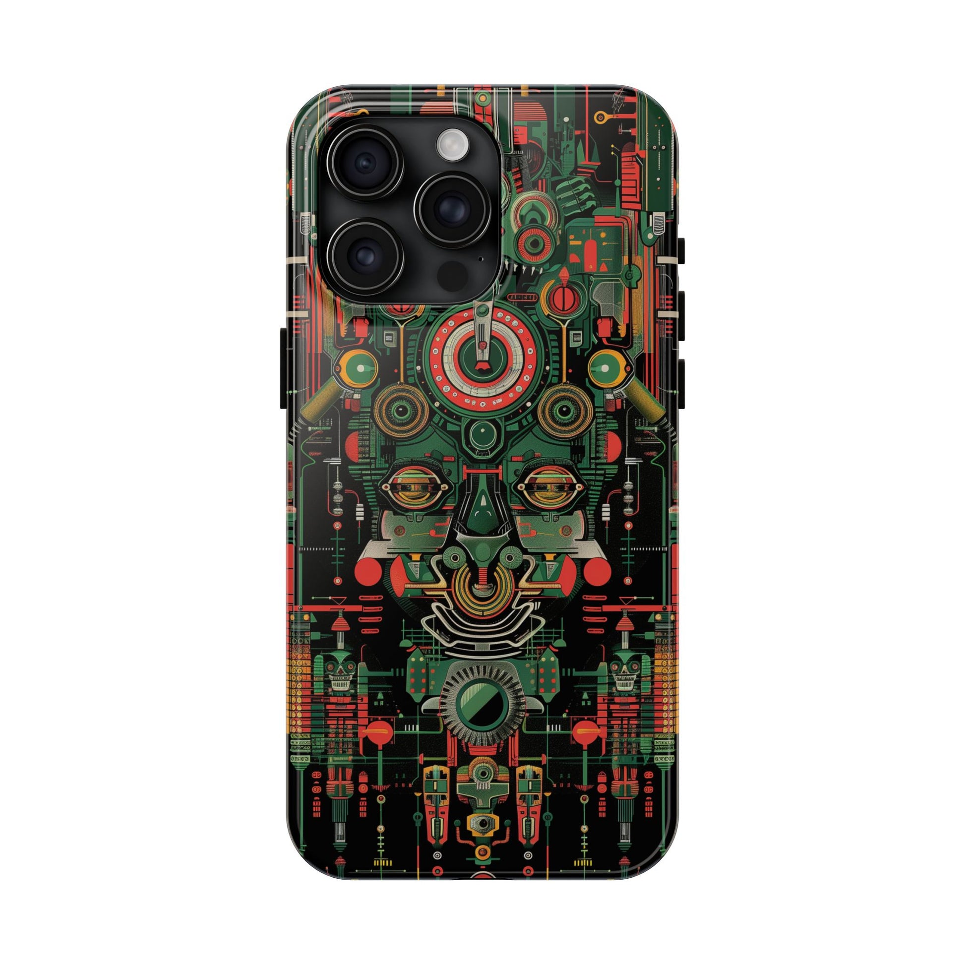 Art Deco Robot Head iPhone Case - Sci-Fi Inspired Cover - Futuristic Design - Unique Tech Accessory - Futurist Gift - Art Deco Robot