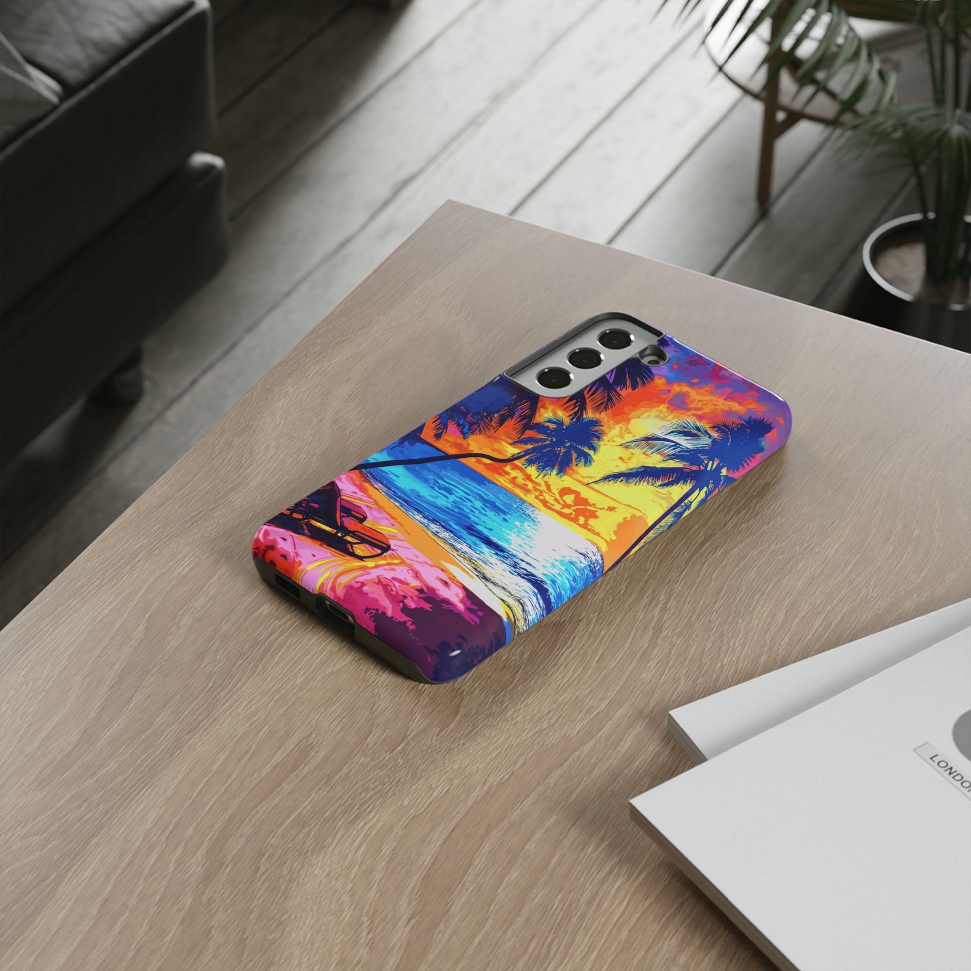 Sunset Bliss: Lisa Frank Style Android Phone Case