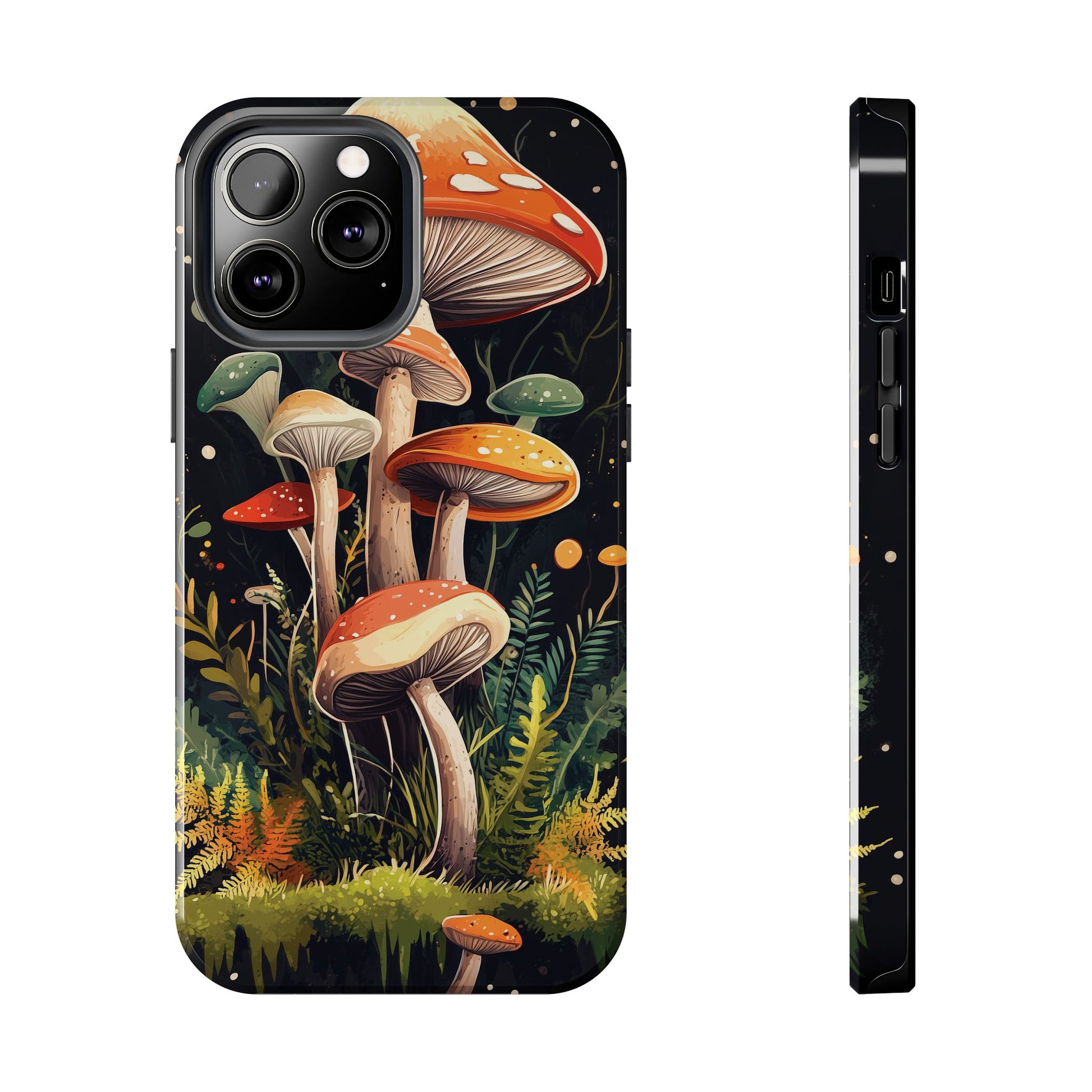 Mushroom Phone Case for iPhone, Cottagecore Fall Autumn Vibe iPhone 15 Plus, 15 Pro, Samsung Galaxy S24 Woodland Trippy Mushroom Handpainted
