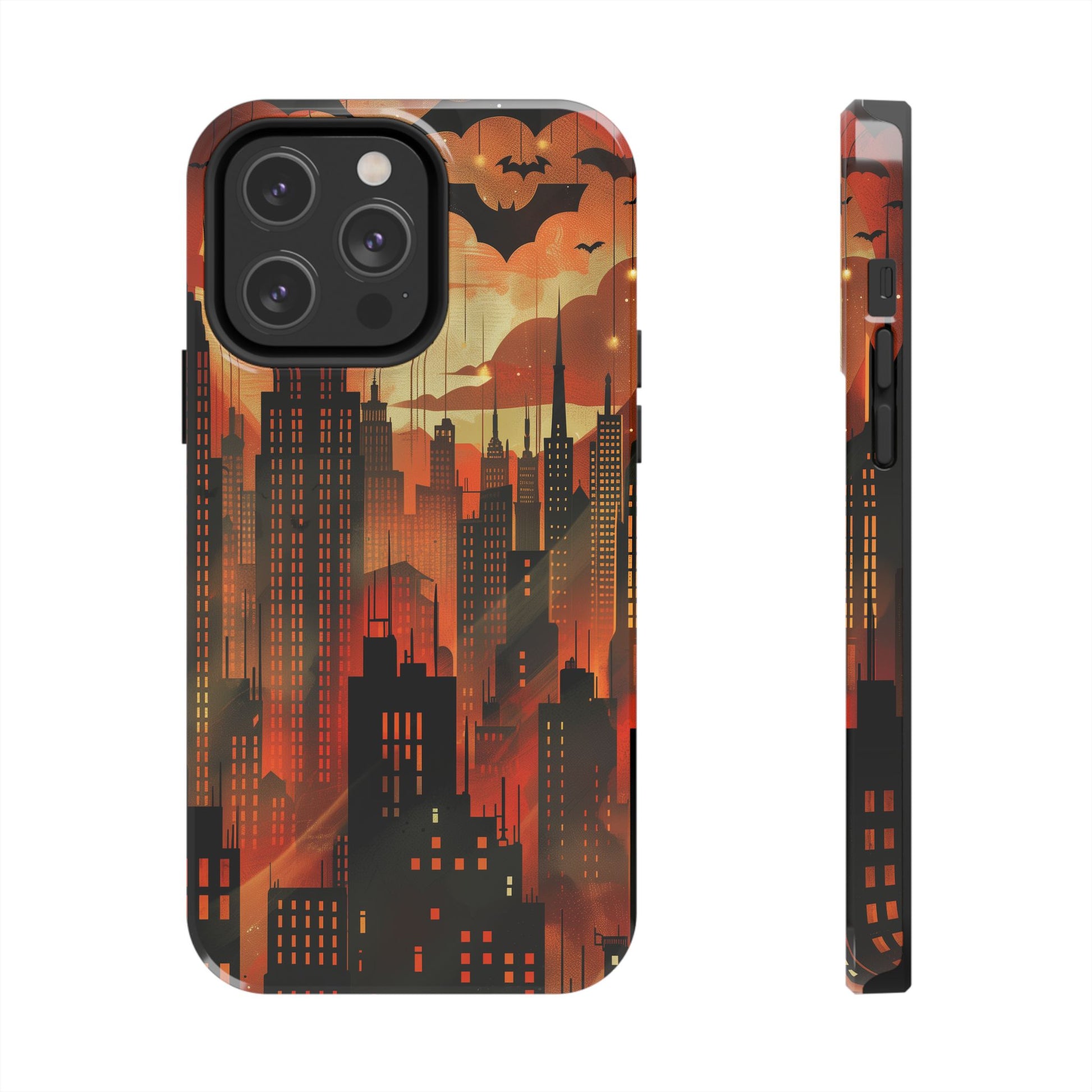 Batman Inspired Phone Case - Gotham Art Deco Style - Comic Book Hero Phone Cover - Unique Superhero Accessory