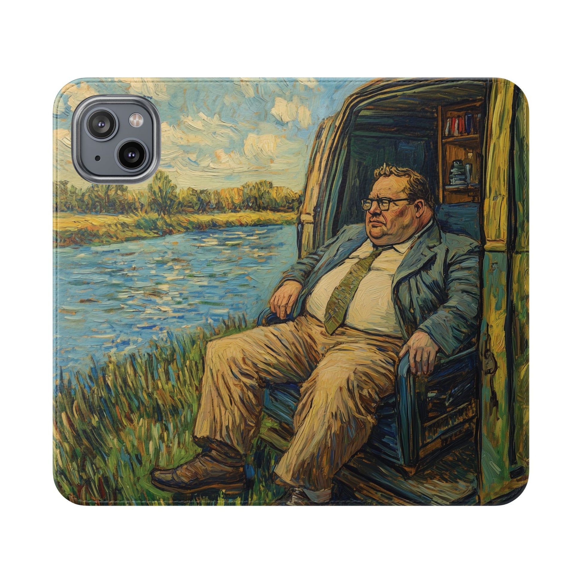 Flip Phone Case Painting A Van Gogh Down by the River iPhone 16 Pro Max  Galaxy
