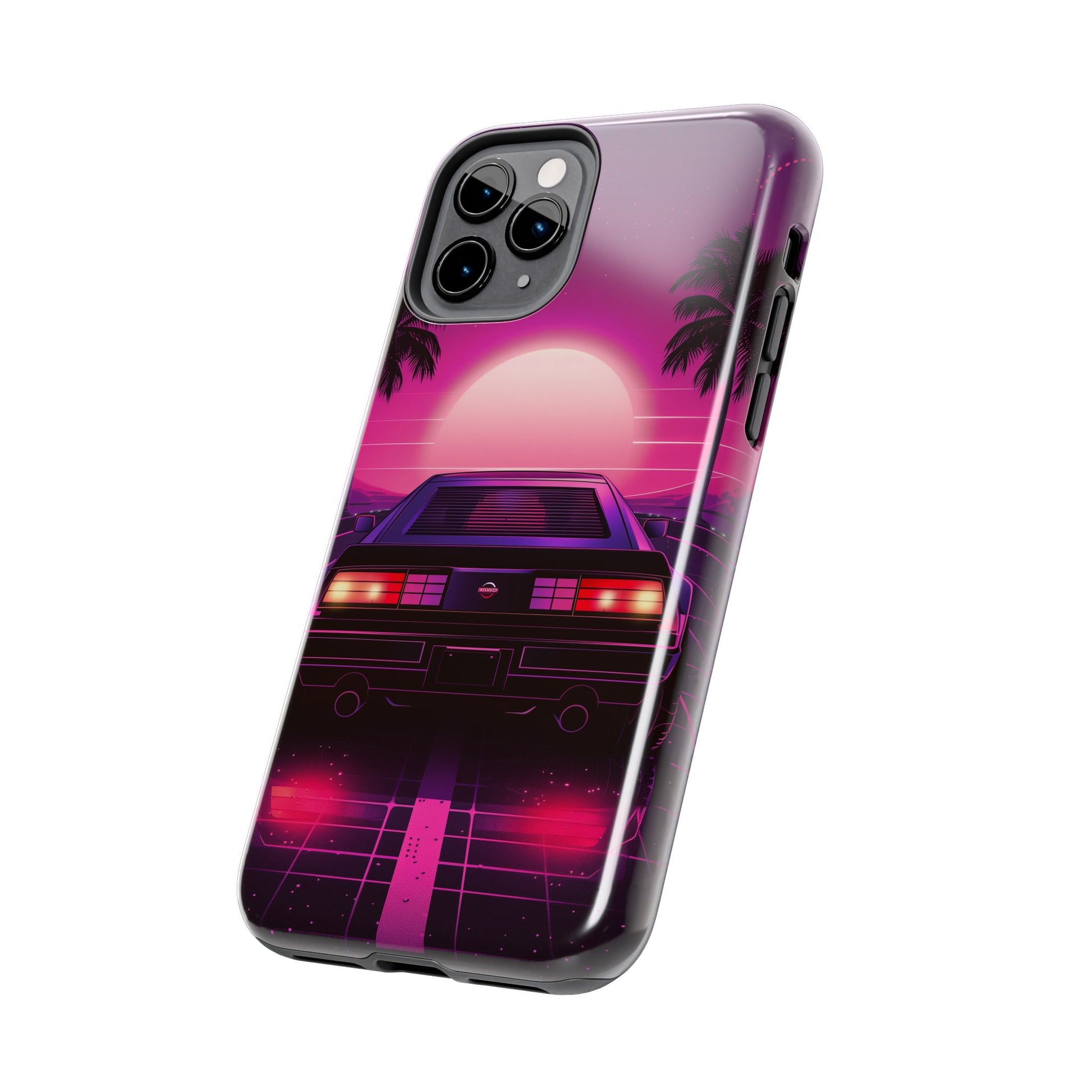 Durable 80s Retro Car Phone Case - Tough Vintage Design - Protective Mobile Cover - Fun Classic Car Accessory
