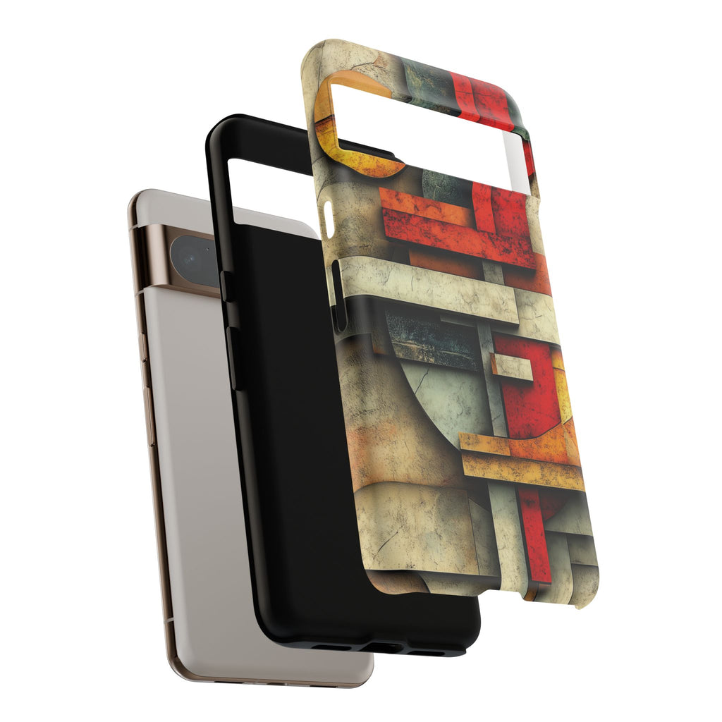 Red Prairie Style Frank Lloyd Wright Usonian Phone Case Geometric Stained Glass Art Deco Marble Gold 13 14 15 16 iPhone Pro Max Galaxy Pixel
