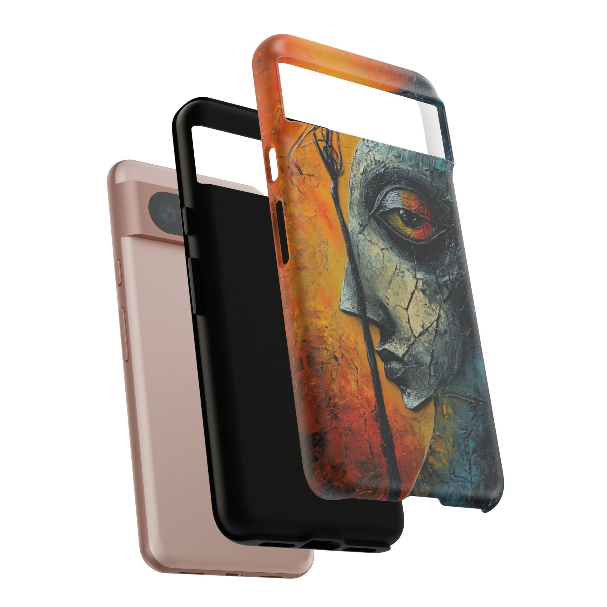Surrealist Art Phone Case Salvador Dali Style Face Tough Case Unique Artistic 3D Textured Look Surrealism Gift Art iPhone 13 14 15 16