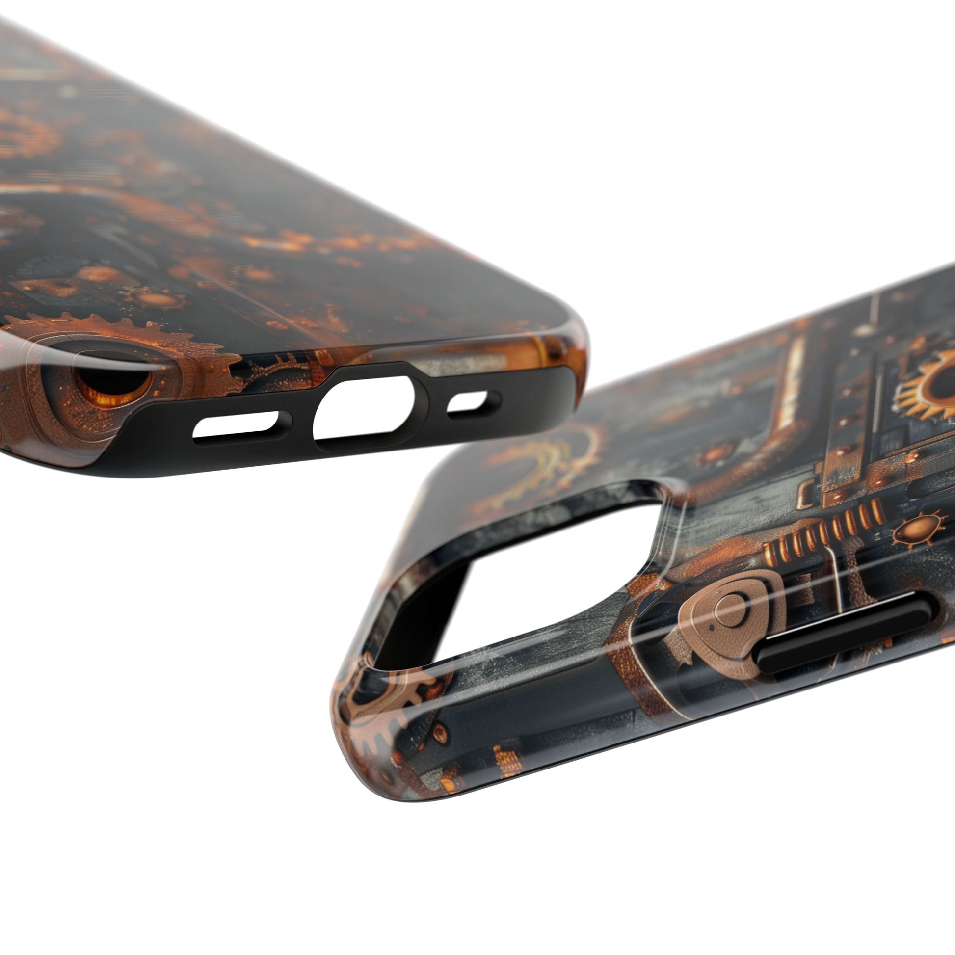 Steampunk Phone Case - Industrial Style Cover with Pipes and Cogs - Unique Steampunk Accessory for Your Phone