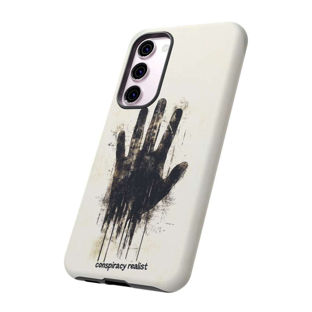 Conspiracy Realist Paranormal Mystery Design X-Files Inspired Ghostly Hand Conspiracy Theory Creepy iPhone 13 14 15 16 Pro Max Galaxy Pixel