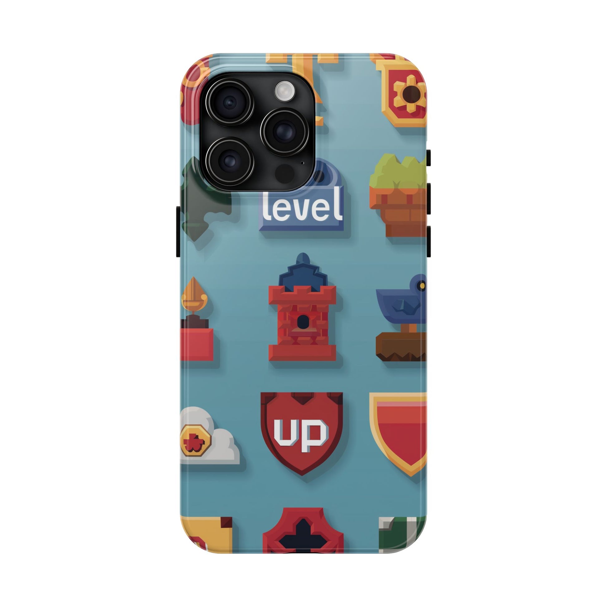 Pixel Art Video Game Level Up Phone Case, Retro Gaming Design, Geeky Gamer Phone Cover, Unique Video Game Art Accessories