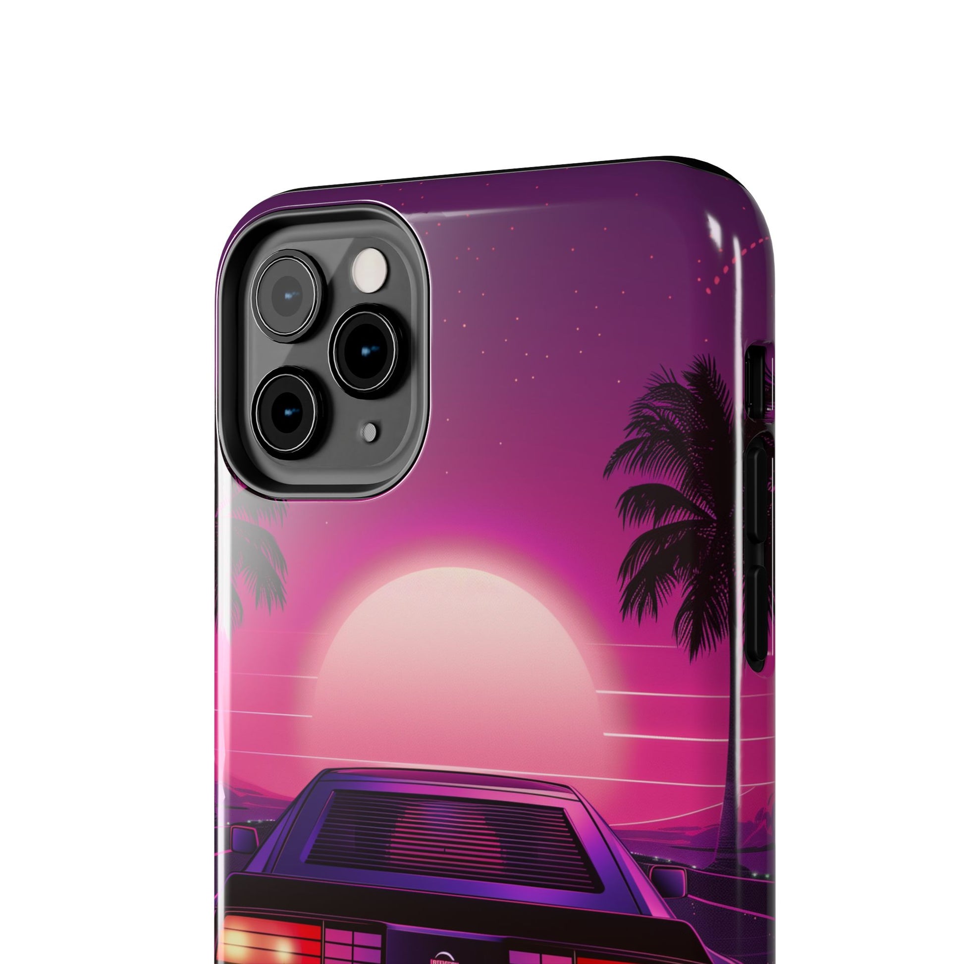 Durable 80s Retro Car Phone Case - Tough Vintage Design - Protective Mobile Cover - Fun Classic Car Accessory