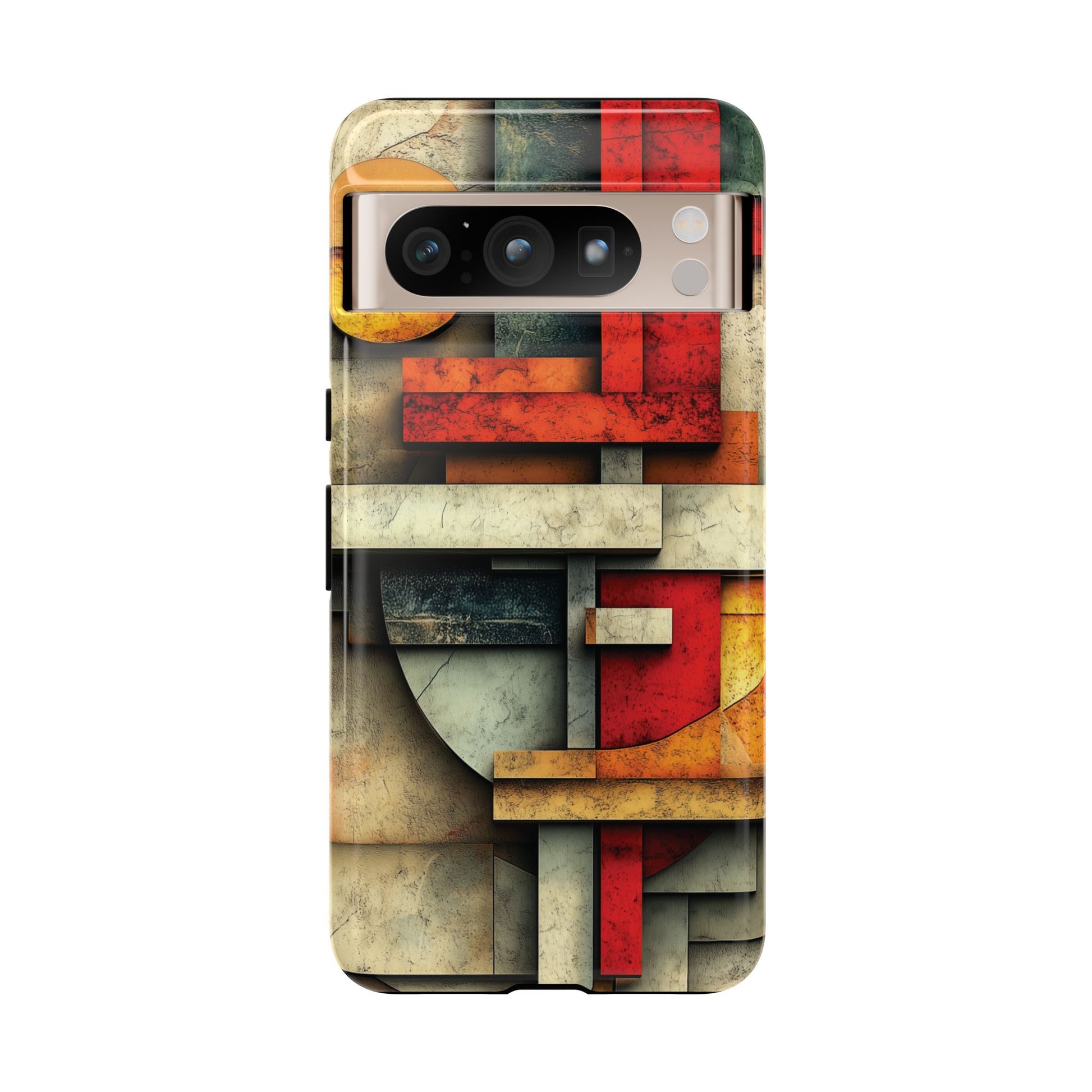 Red Prairie Style Frank Lloyd Wright Usonian Phone Case Geometric Stained Glass Art Deco Marble Gold 13 14 15 16 iPhone Pro Max Galaxy Pixel