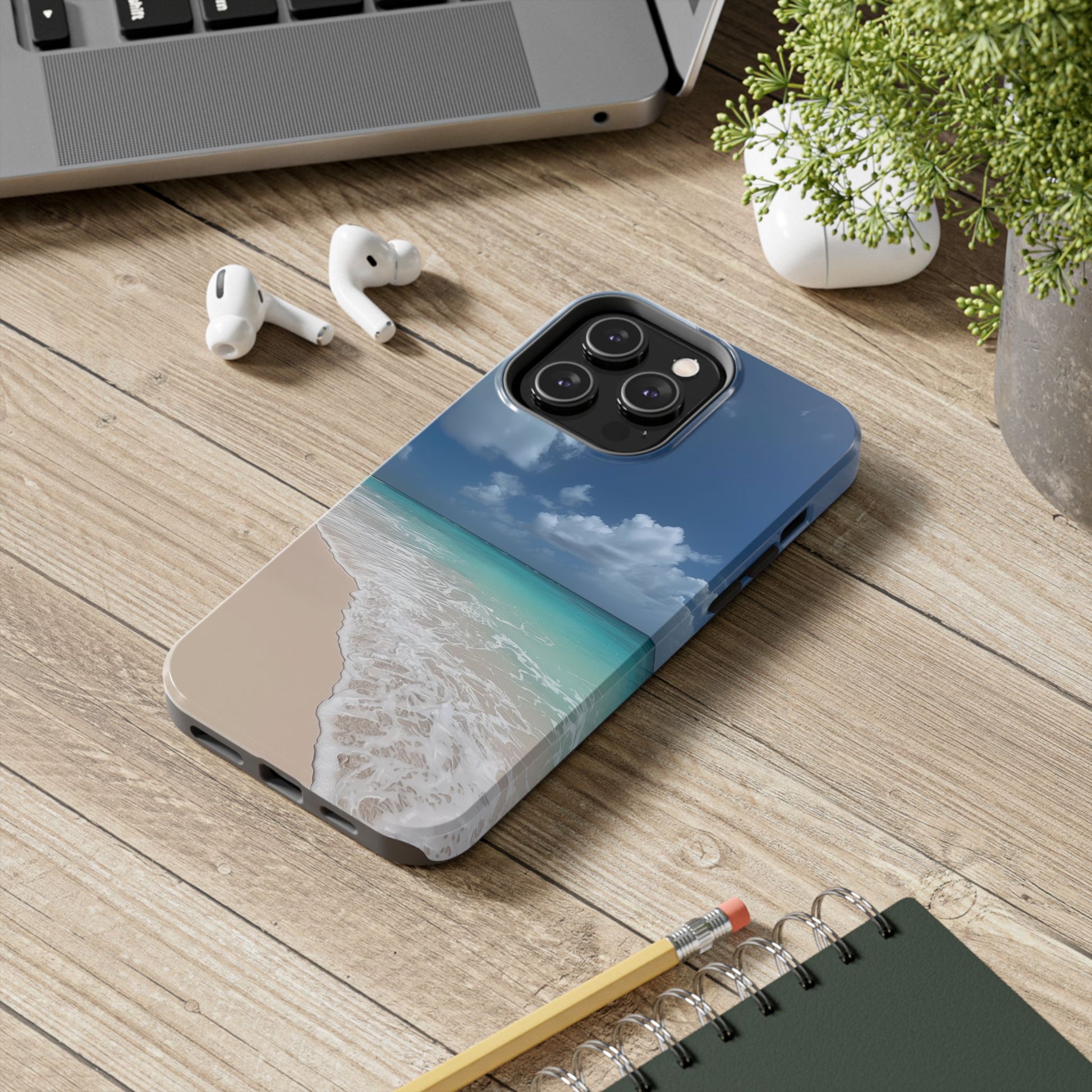 Coastal Serenity: iPhone Case Featuring Turquoise Waters and White Sand