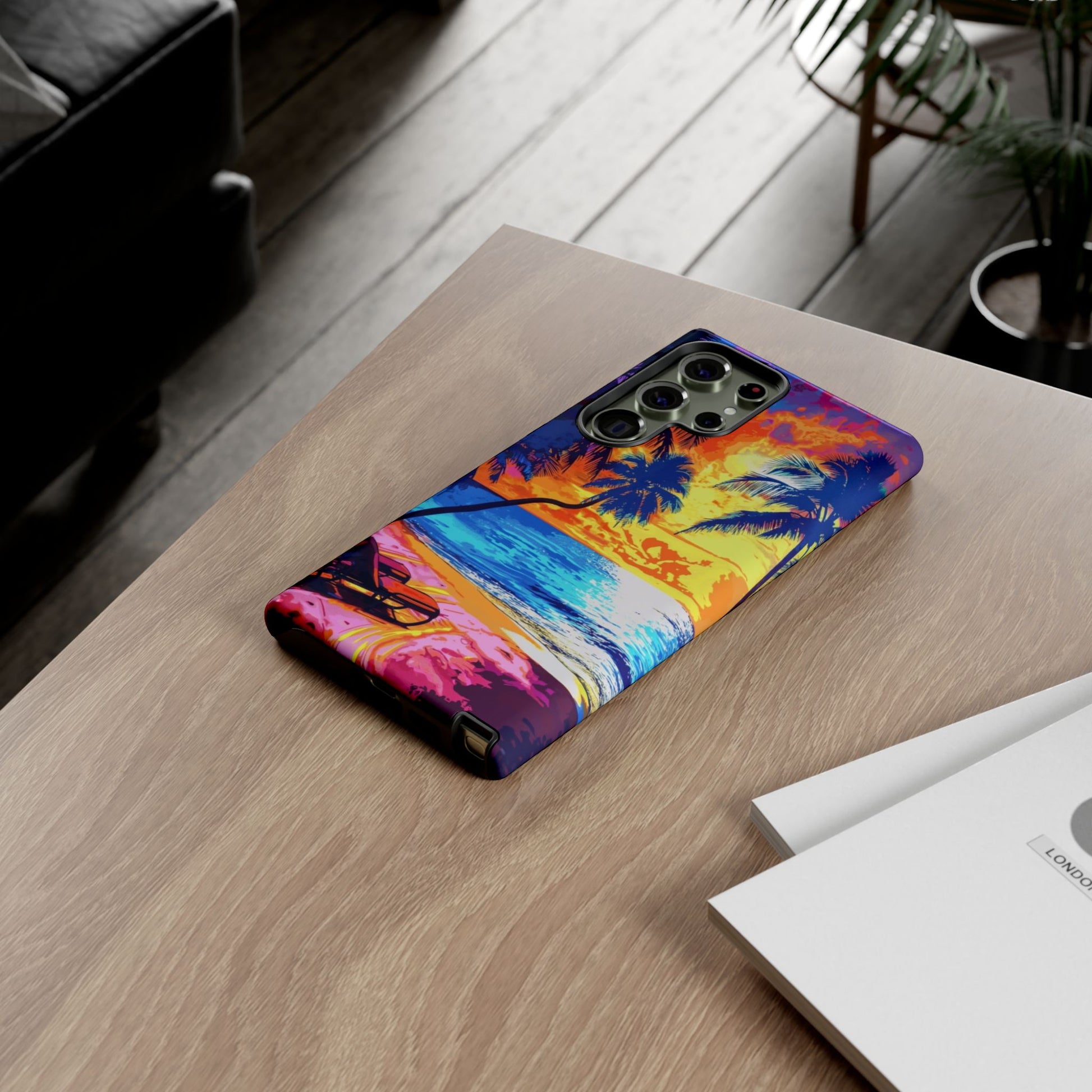 Sunset Bliss: Lisa Frank Style Android Phone Case