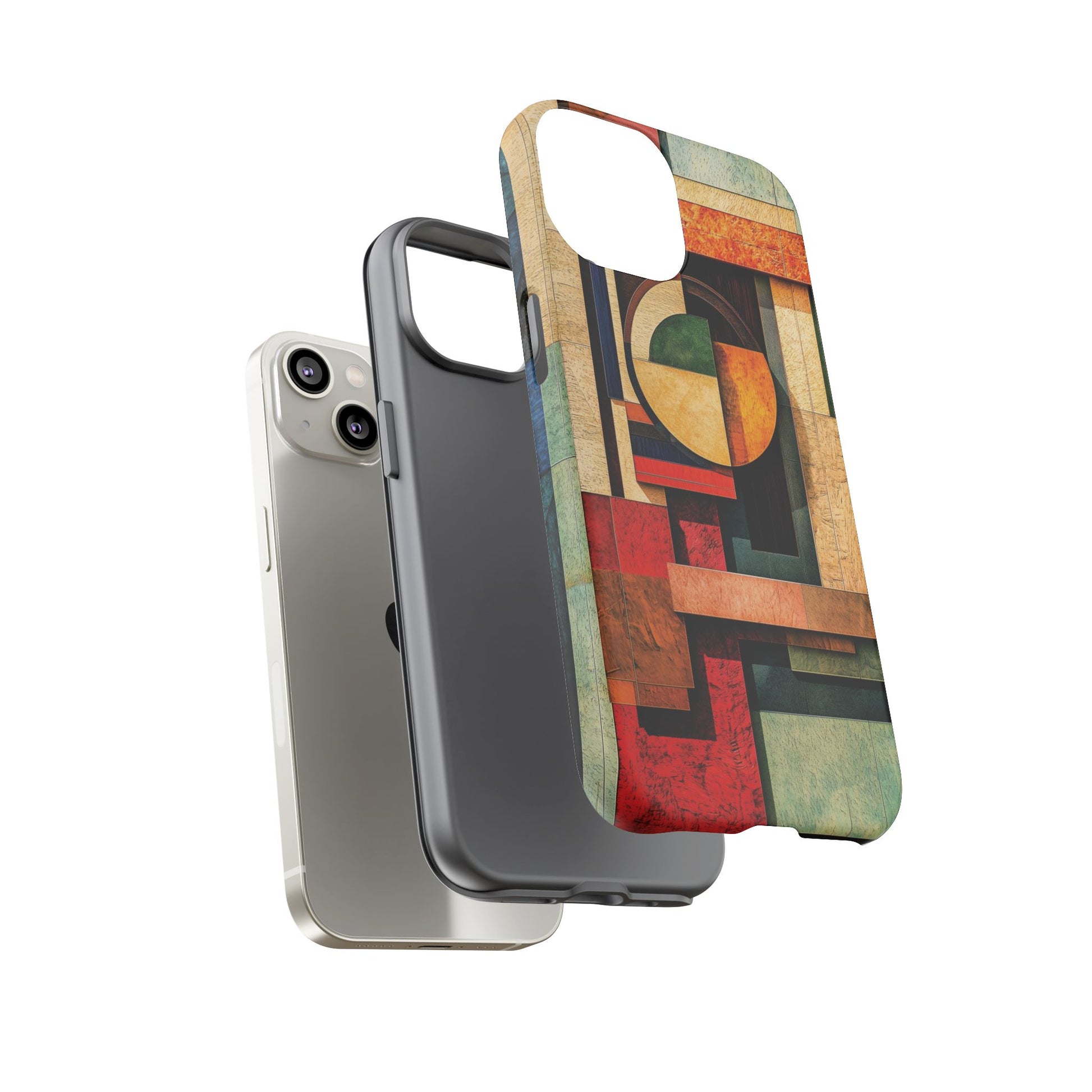 Tan Prairie Style Frank Lloyd Wright Usonian Phone Case Geometric Stained Glass Art Deco Marble Gold 13 14 15 16 iPhone Pro Max Galaxy Pixel