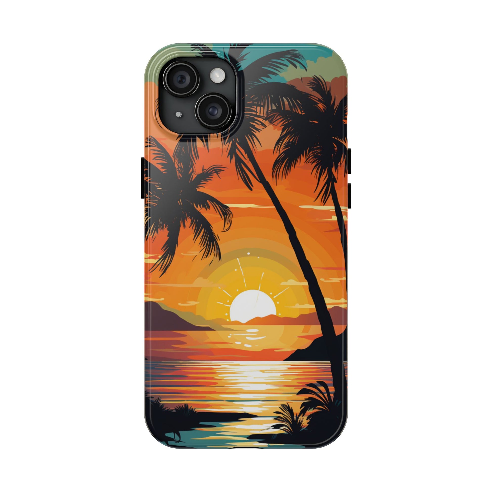 Palm Trees and Sunsets Tough iPhone Cases