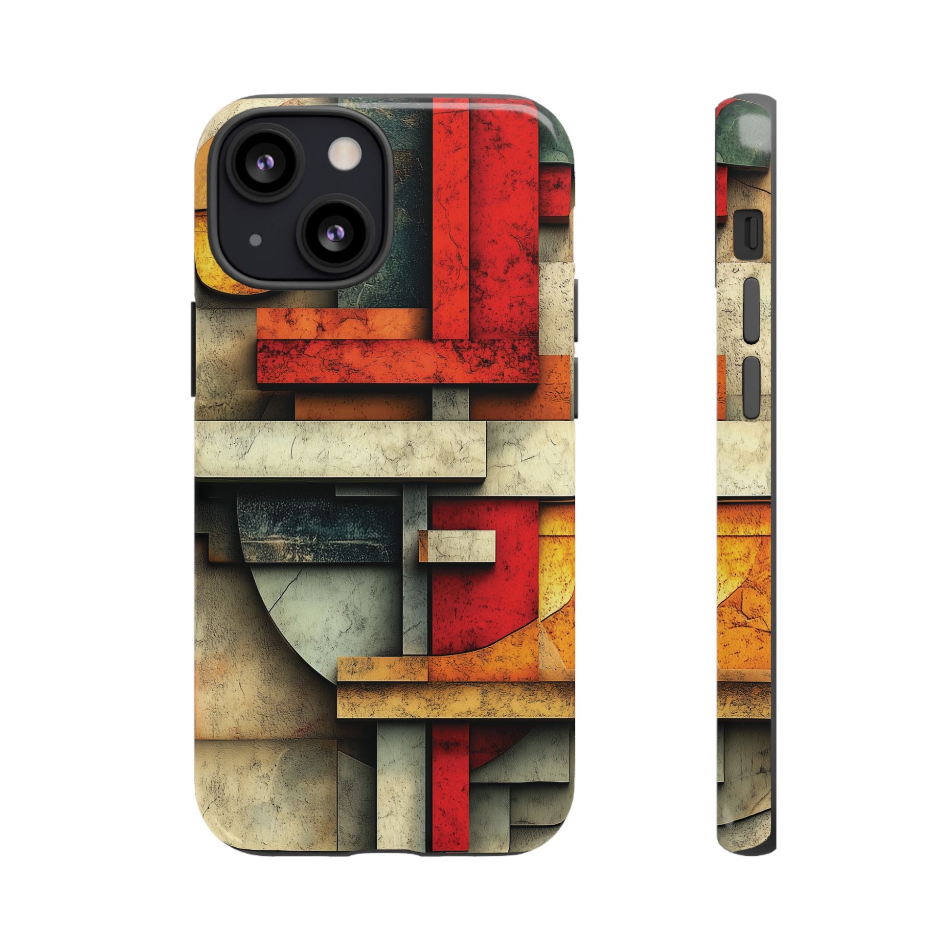 Red Prairie Style Frank Lloyd Wright Usonian Phone Case Geometric Stained Glass Art Deco Marble Gold 13 14 15 16 iPhone Pro Max Galaxy Pixel