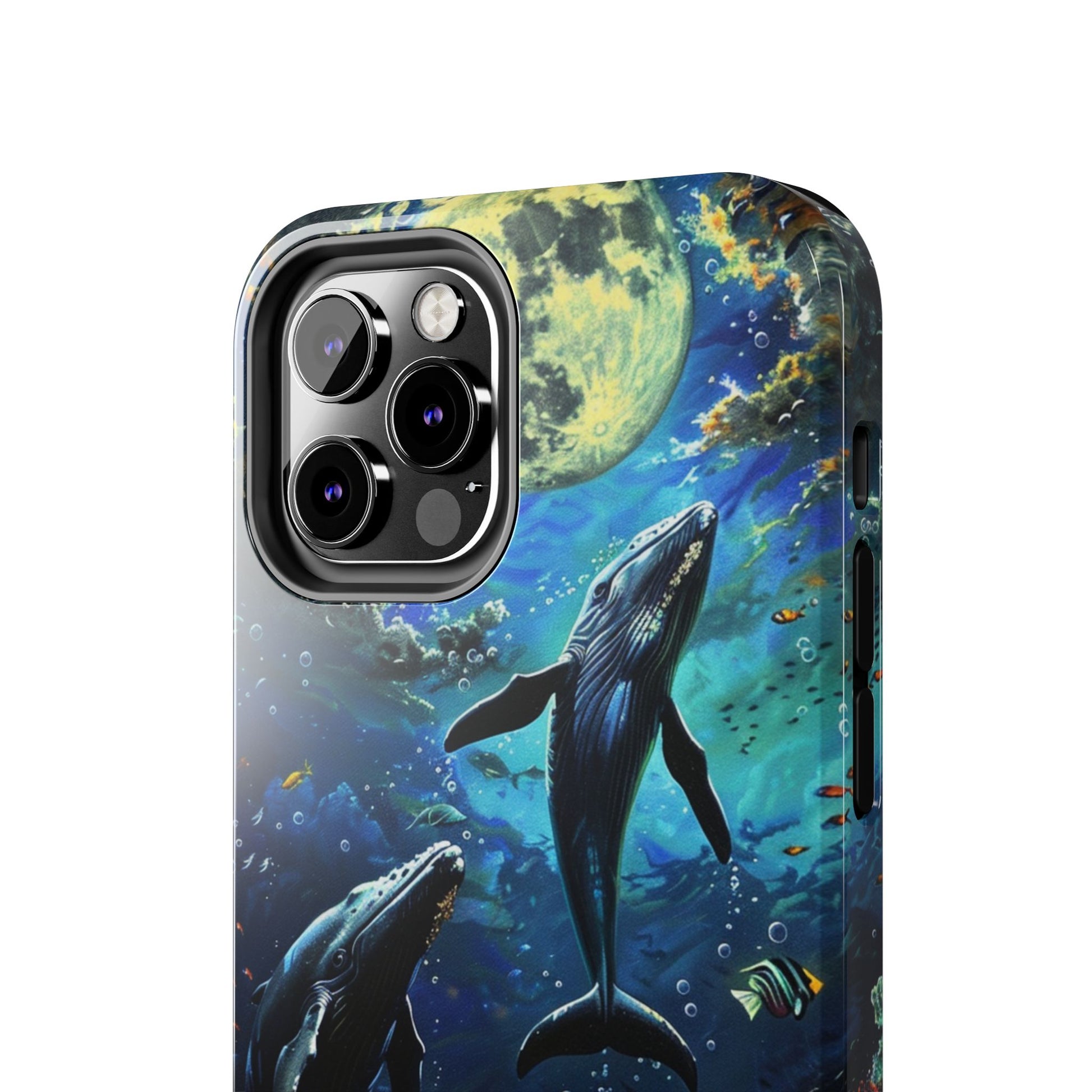 Moonlit Whales Underwater Phone Case - Durable and Stunning Protective Cover