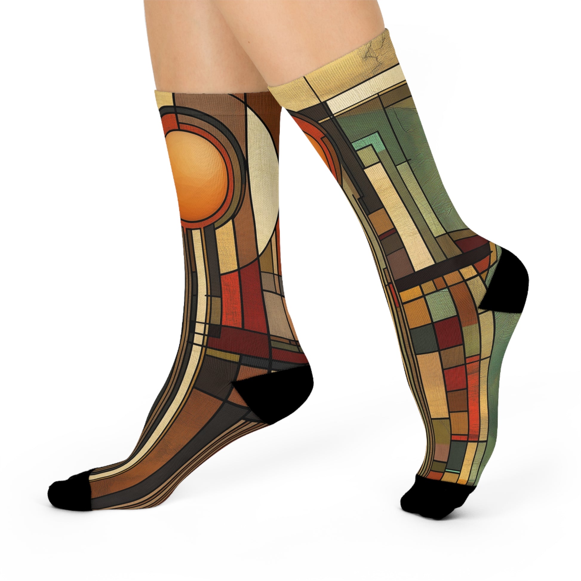 Art Deco Mid Century Modern Prairie Style Socks