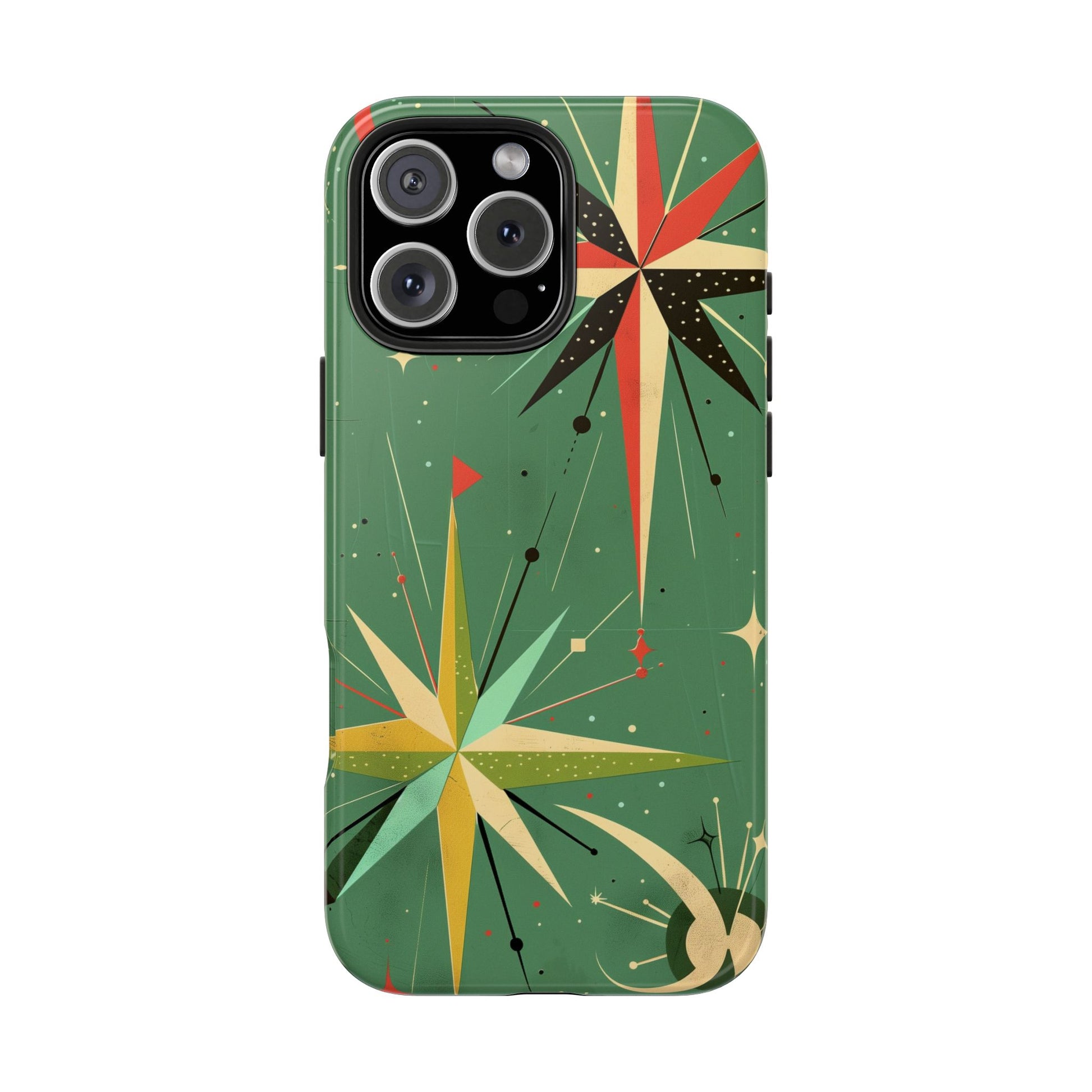 Mid Century Modern Star Design Phone Case, Earth Tone Colors, Retro Style Smartphone Cover, Vintage Phone Case, iPhone 14 Case, Apple iPhone