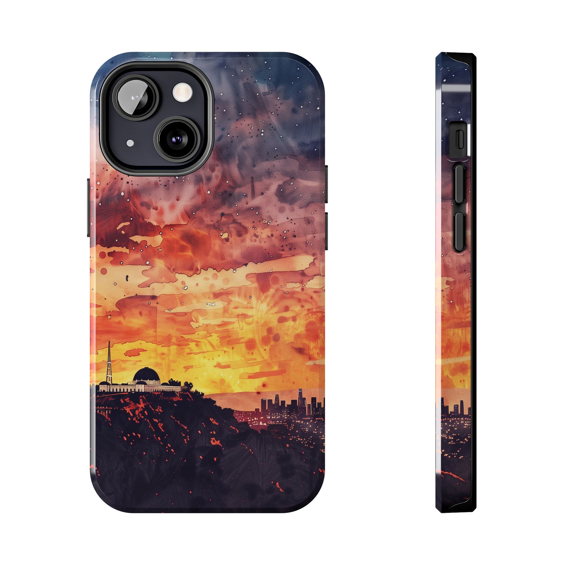 Los Angeles Sunset iPhone Case, Golden Hour Scenic View, Hollywood Hills Sunset Phone Case, Palm Trees Phone Case, iphone 15 pro max case