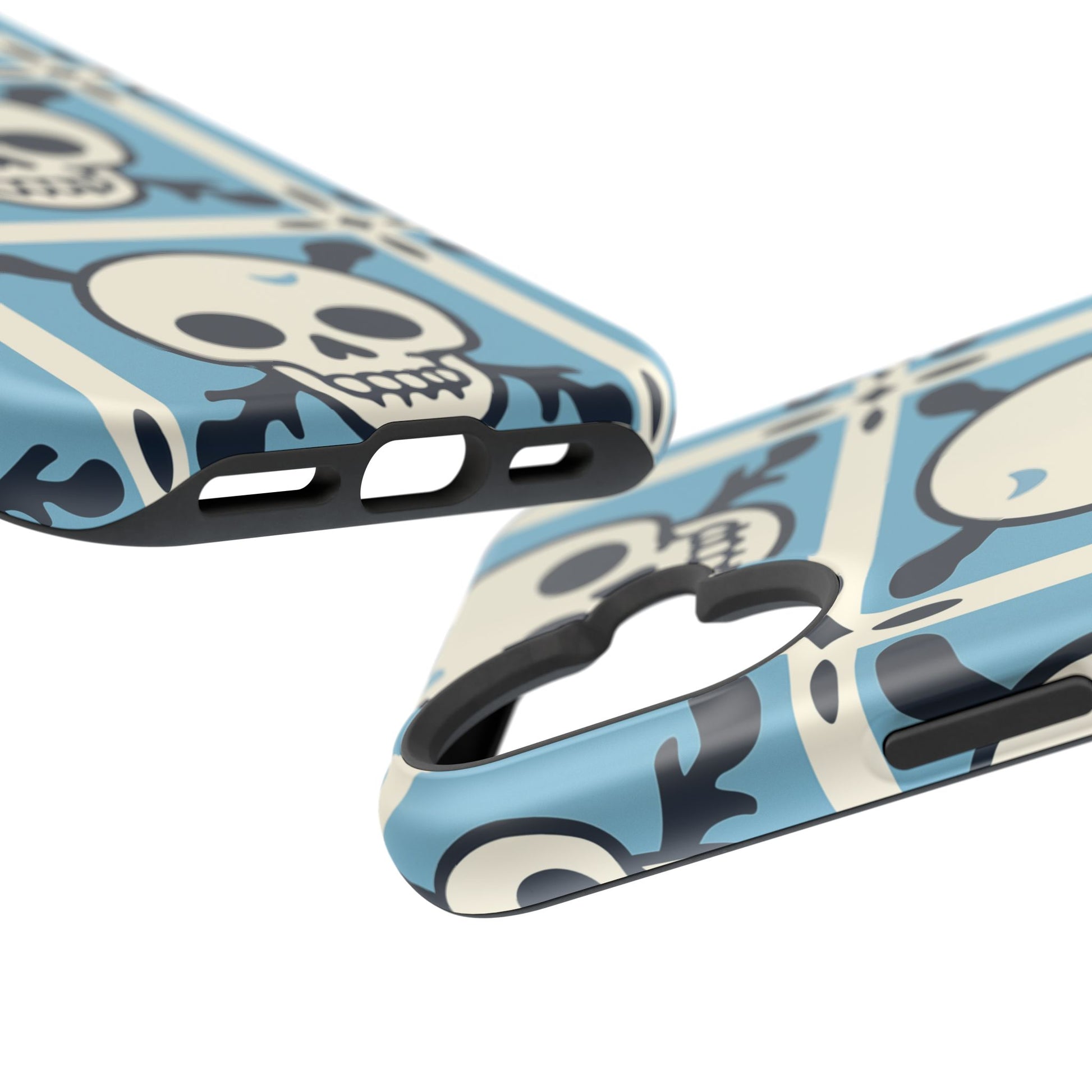 Cute Skull Phone Case Sugar Skull Ghingham Impact-Resistant Cover Goth Skull, Halloween Gift iphone 13 14 15 16 Pro Max
