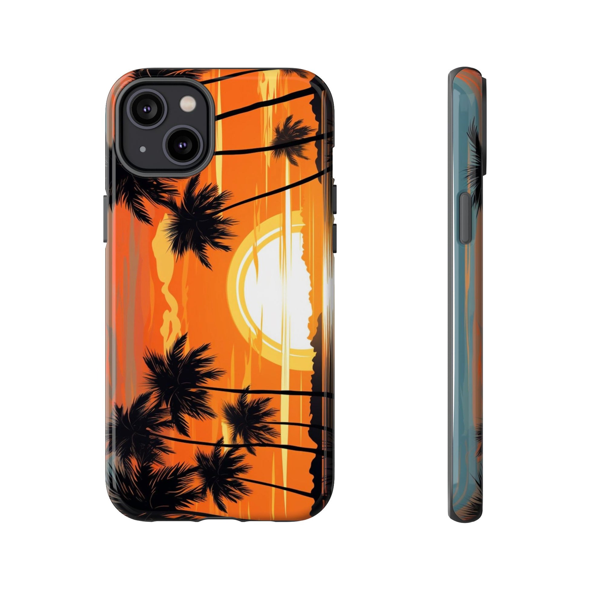Sunset Palm Trees Tough Phone Cases for iPhone and Android