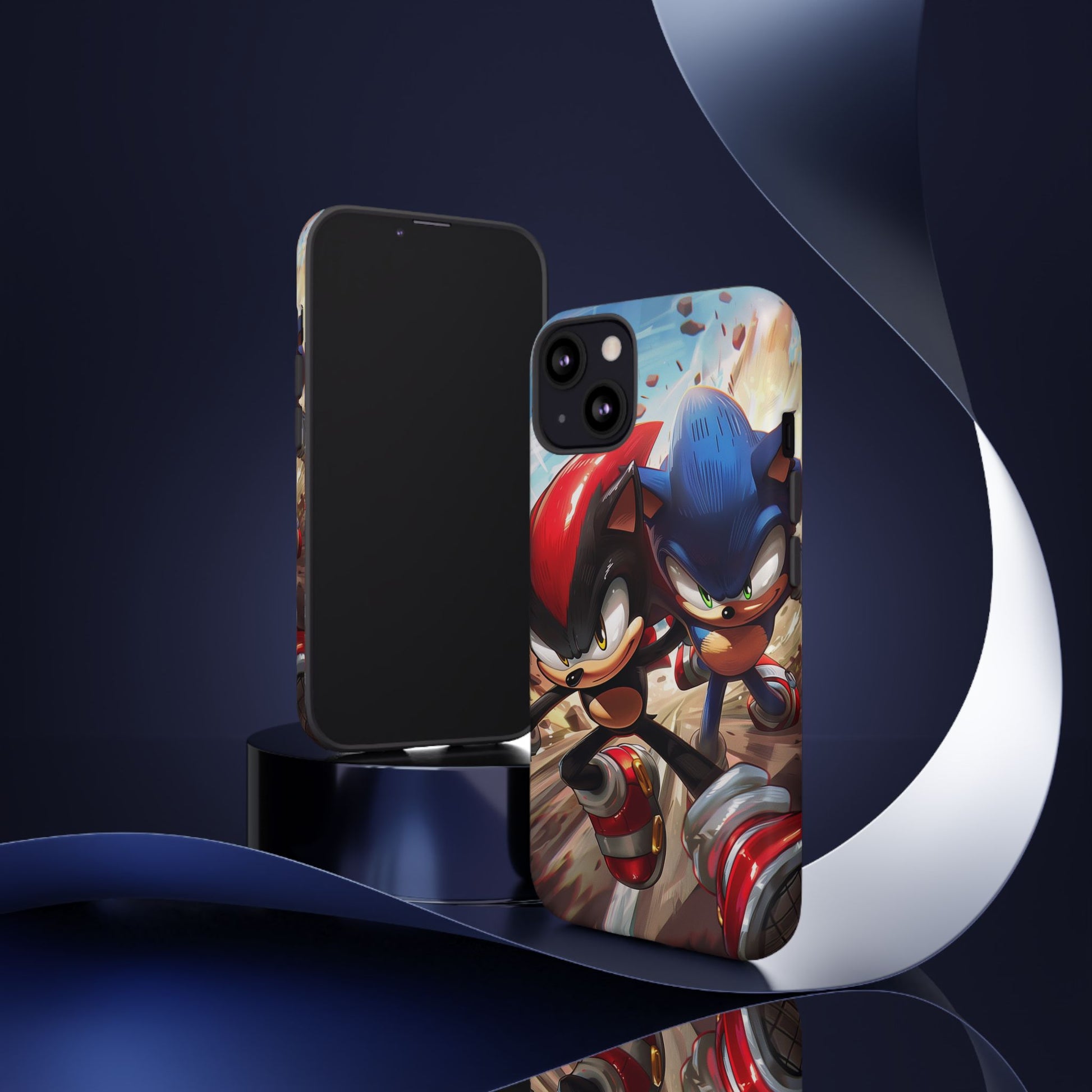 Sonic and Shadow Phone Case, Sonic and Shadow, Tough Android Case, Fun Video Game Phone Case, Retro Game Case, SEGA Video Game Android Case