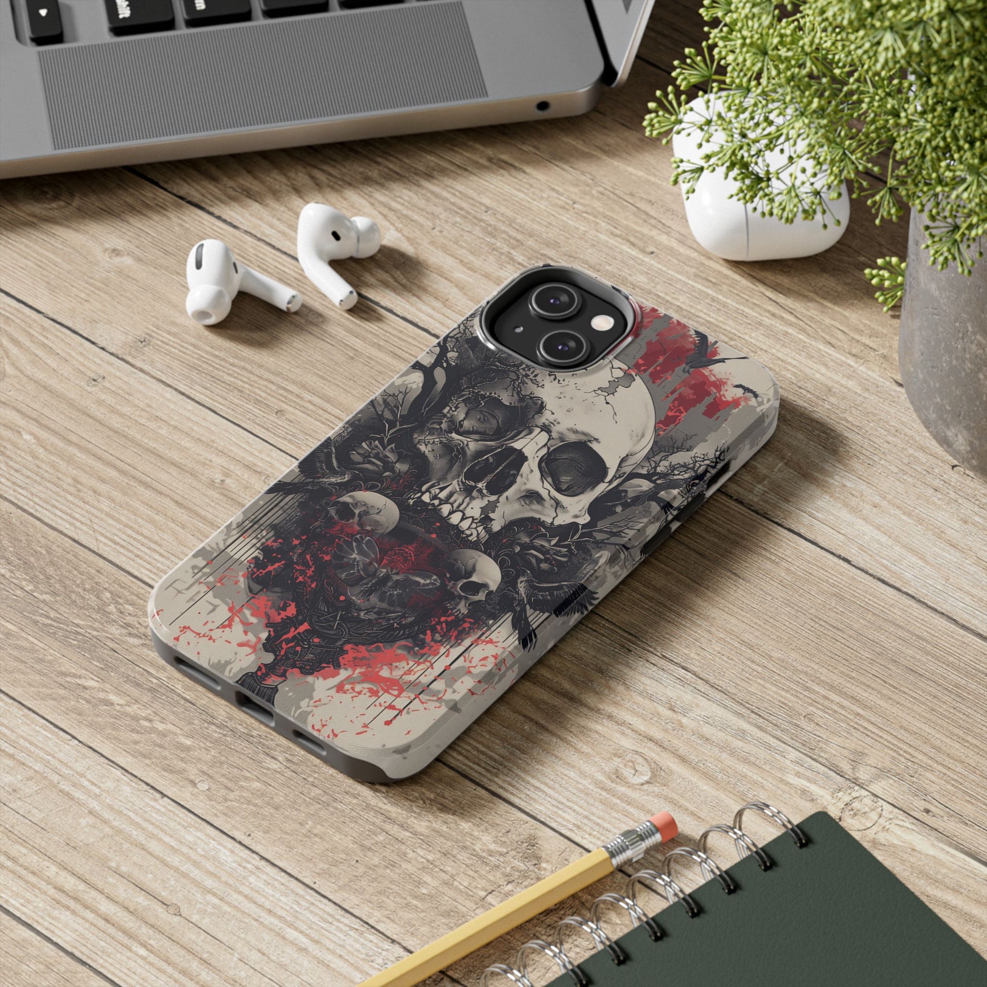 Gothic Art Phone Case Skulls and Crows, Moth Phone Case, Moon and Tarot Phone Case, Halloween Spooky Season, Dark Academia iPhone 15 Pro Max