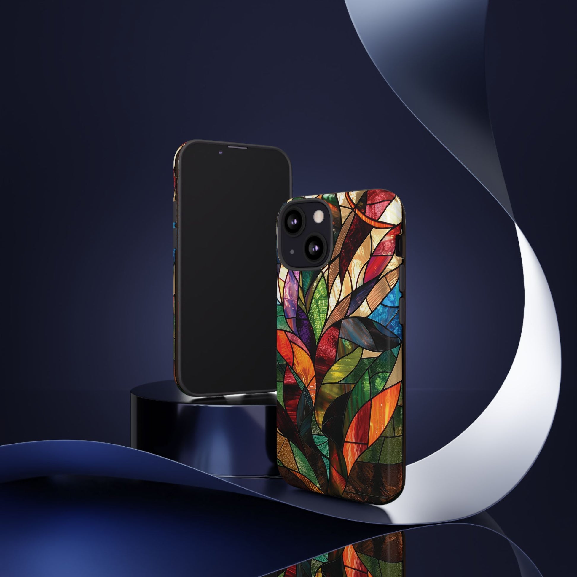 Frank Lloyd Wright Inspired Stained Glass Phone Case Mid Mod Geometric Artistic Architectural Design Art Deco iphone 13 14 15 16 Pro Max