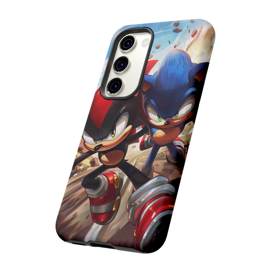 Sonic and Shadow Phone Case, Sonic and Shadow, Tough Android Case, Fun Video Game Phone Case, Retro Game Case, SEGA Video Game Android Case