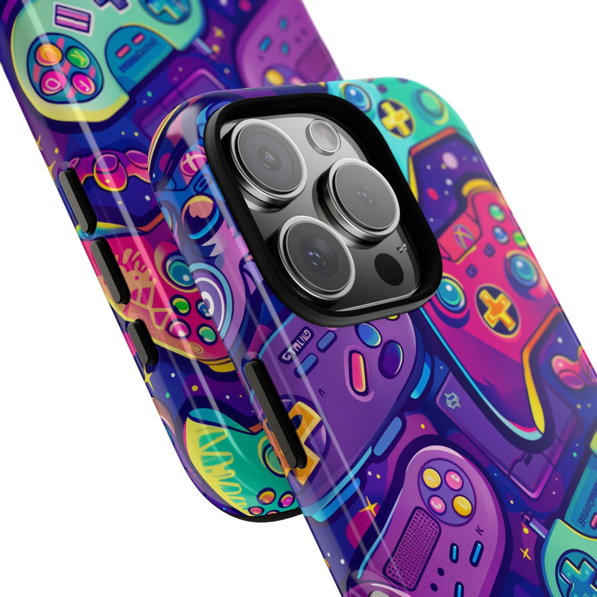 Lisa Frank Style Video Game Controller Android Phone Case, Retro Gamer Gift, Colorful Gaming Accessory