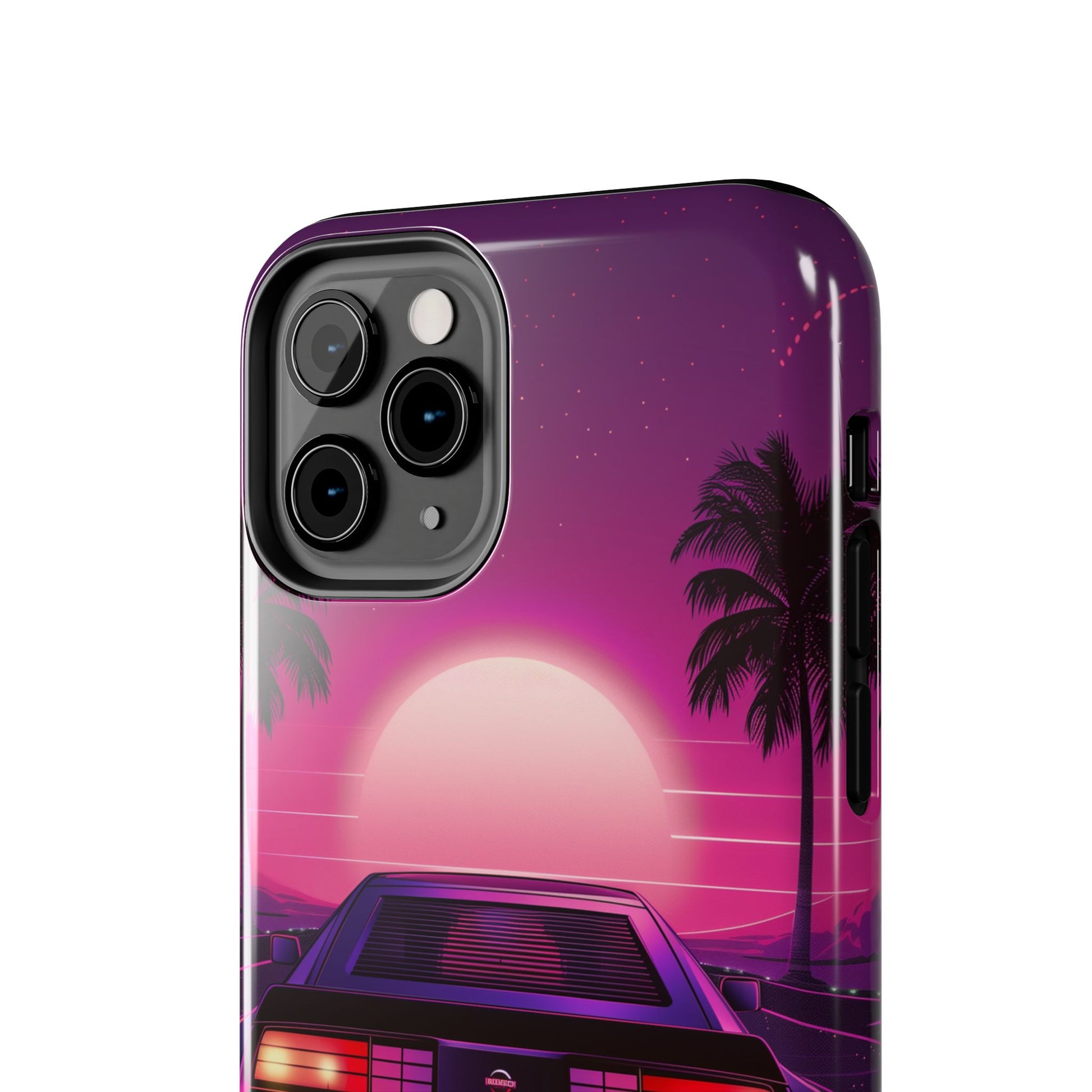 Durable 80s Retro Car Phone Case - Tough Vintage Design - Protective Mobile Cover - Fun Classic Car Accessory