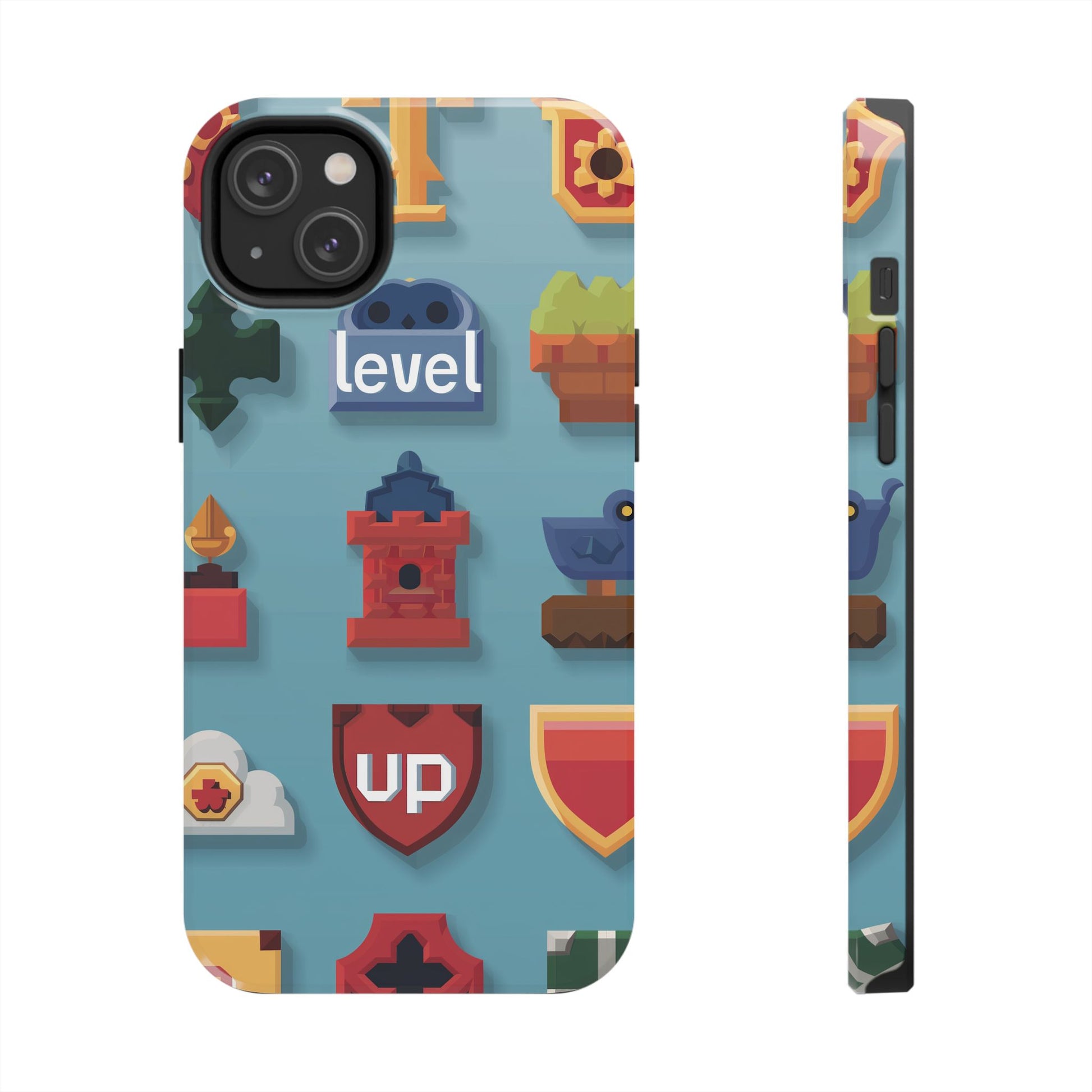 Pixel Art Video Game Level Up Phone Case, Retro Gaming Design, Geeky Gamer Phone Cover, Unique Video Game Art Accessories