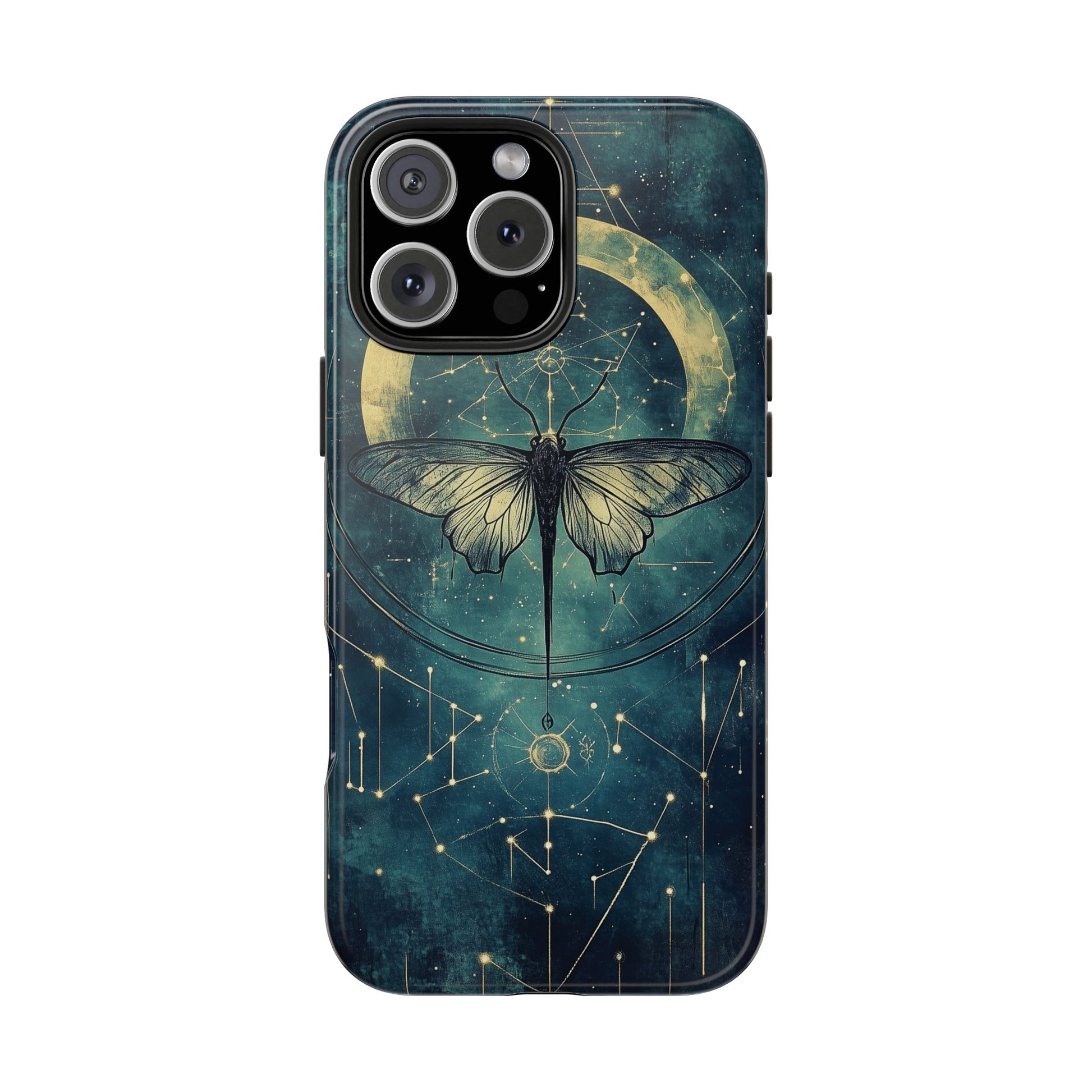 Celestial Dark Academia Phone Case, Magical Moth Vintage  Witchcraft iPhone Cover, Esoteric Nature Art, iPhone 15 Pro Max, iPhone 14 Pro