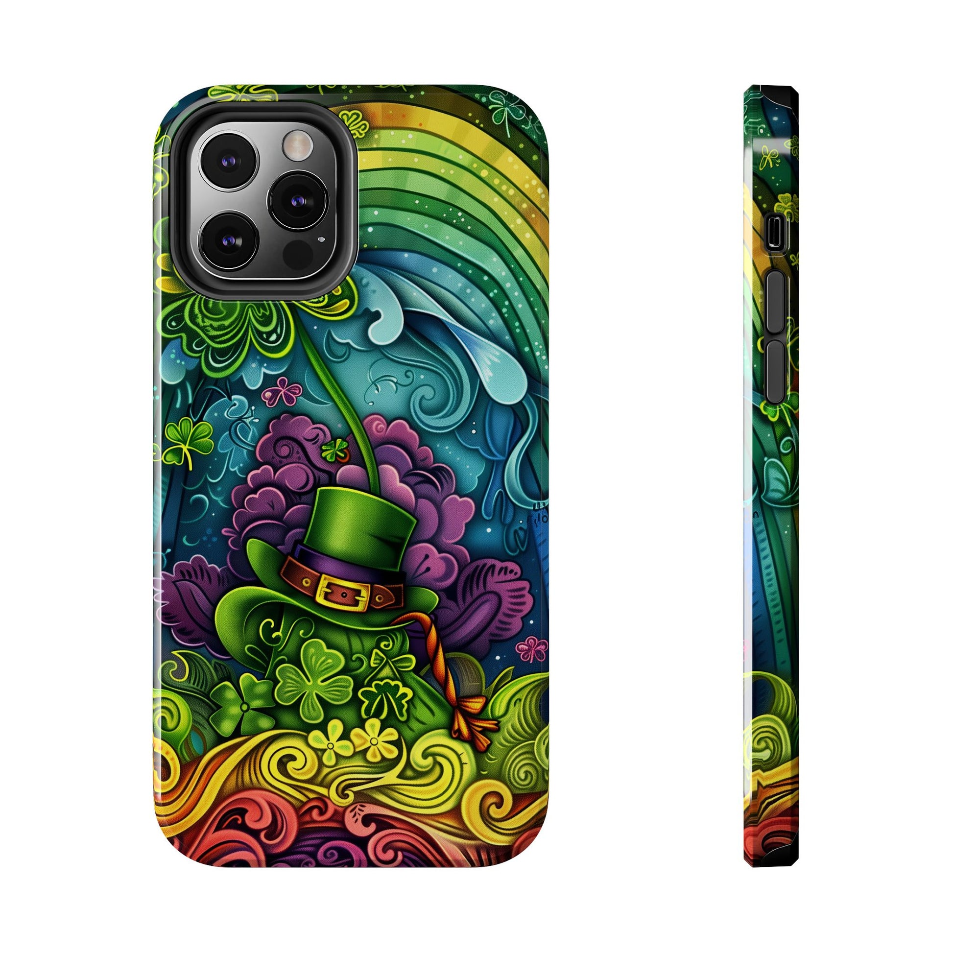 St. Patrick's Day Lucky Phone Case, Green Shamrock Protective Cover, Durable Irish Luck Phone Accessory, Holiday Gift Idea