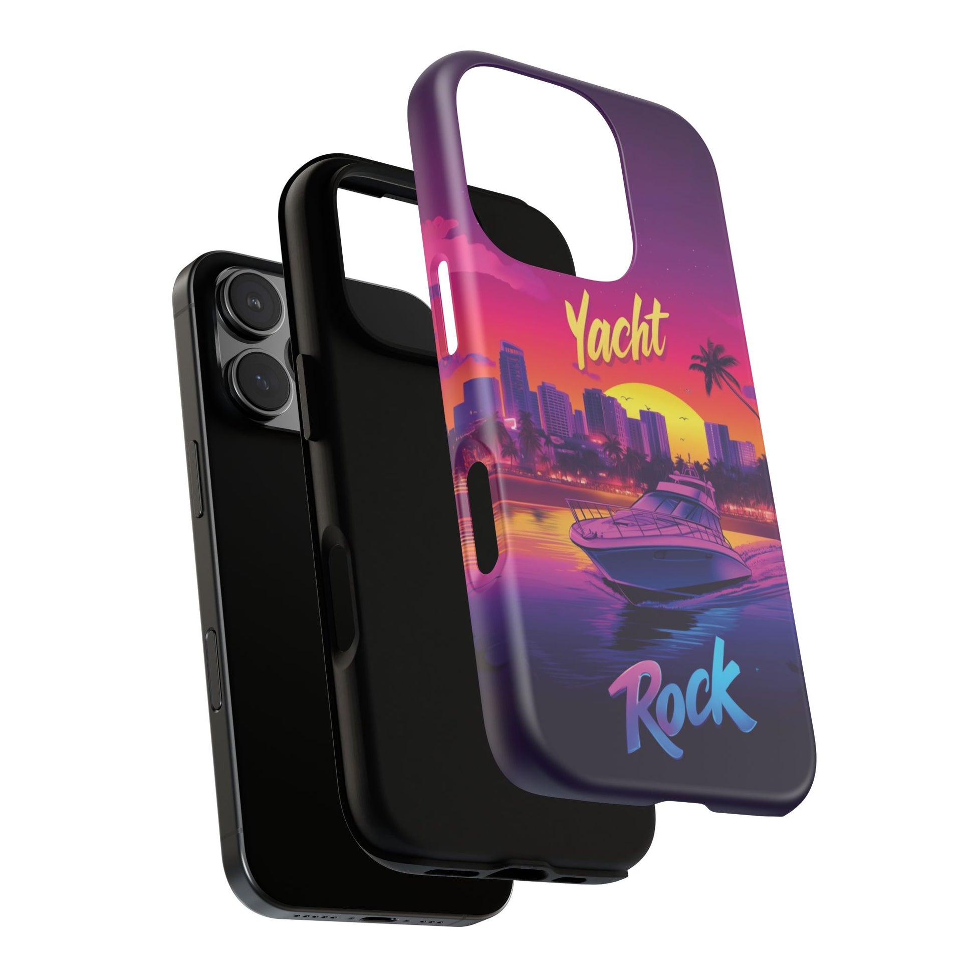 Yacht Rock Custom Phone Case iPhone 13 14 15 16 Pro Max Sunset Cruise Harbor Miami Vice Yacht Rock Gift Boating Captain South Beach Surfing