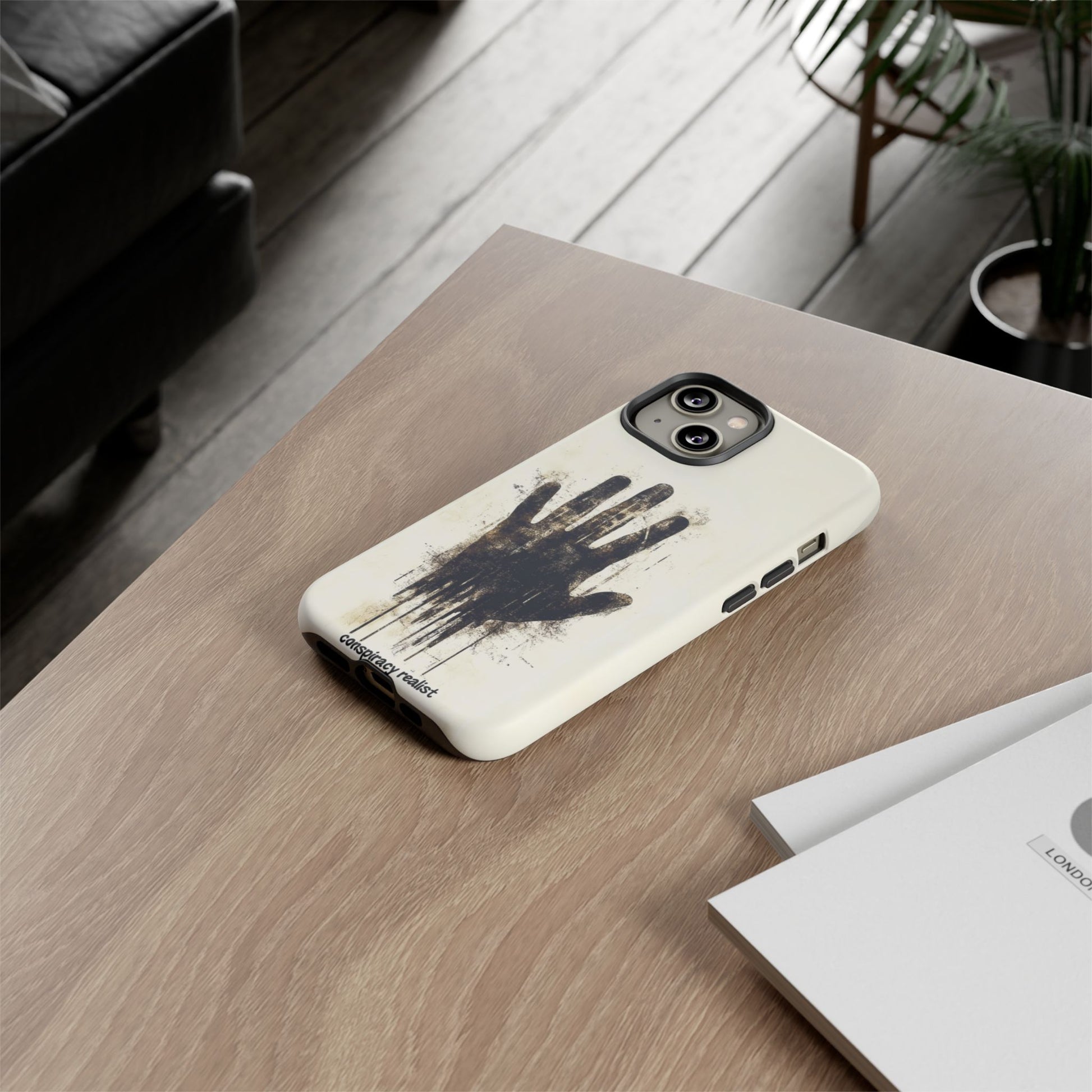 Conspiracy Realist Paranormal Mystery Design X-Files Inspired Ghostly Hand Conspiracy Theory Creepy iPhone 13 14 15 16 Pro Max Galaxy Pixel