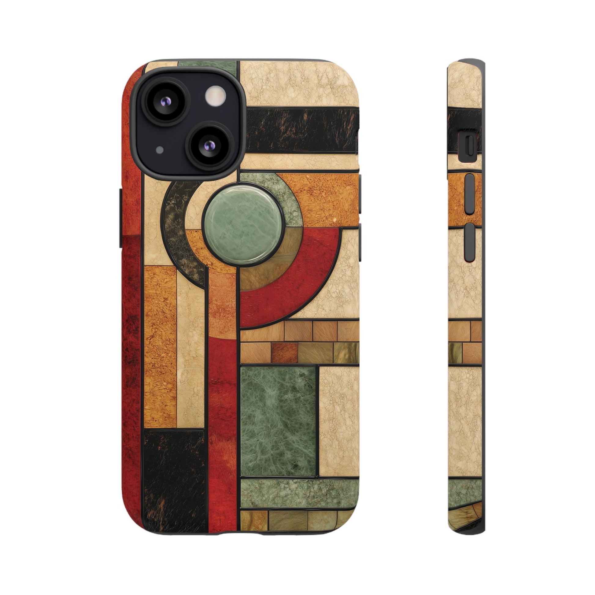 Stone Prairie Frank Lloyd Wright Usonian Phone Case Geometric Stained Glass Art Deco Marble Gold 13 14 15 16 iPhone Pro Max Galaxy Pixel