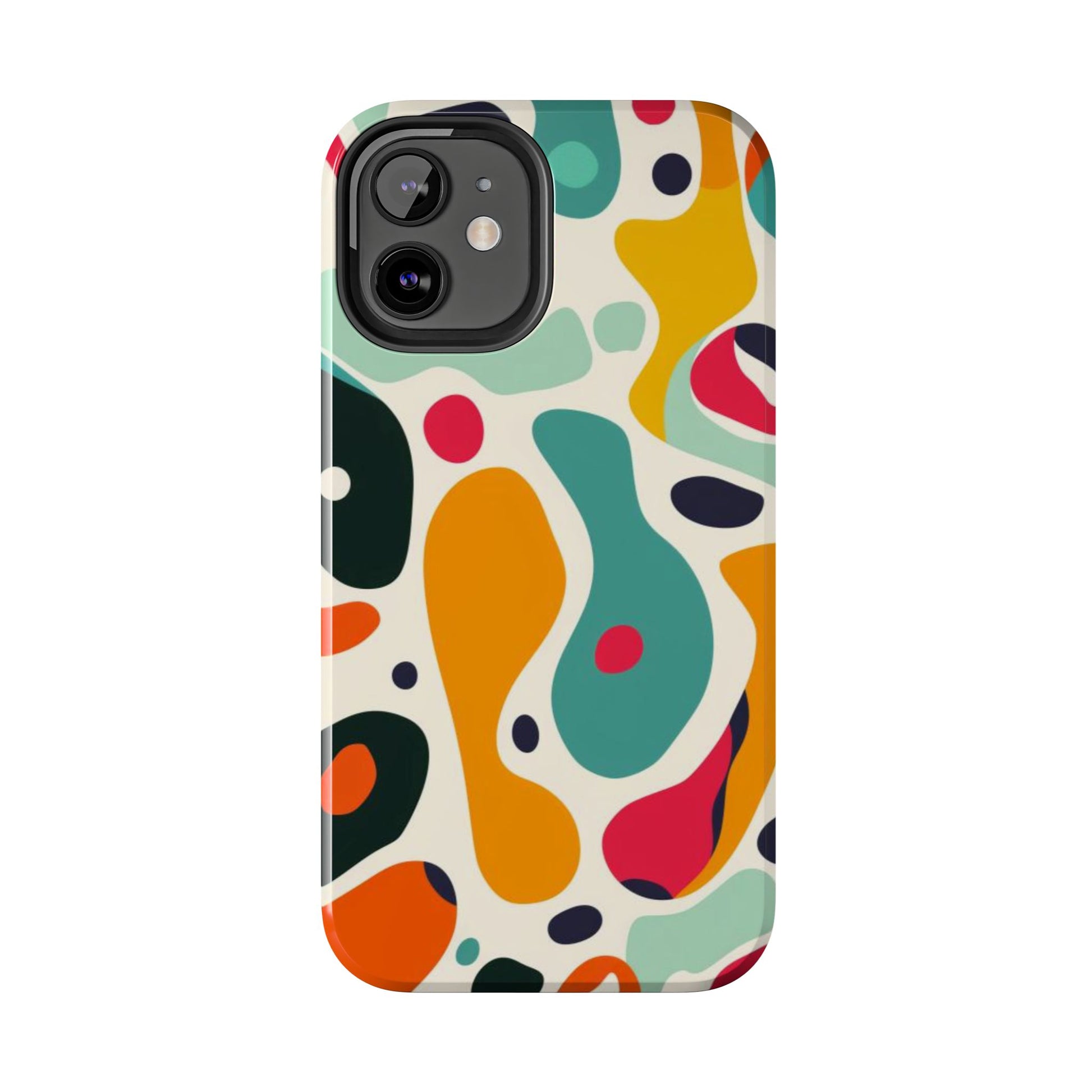 Mid Mod Fun Spots - Colorful Mid Mod Design Durable Phone Case - Vibrant and Stylish iPhone Tough Cover - Fun Retro Protection Accessory