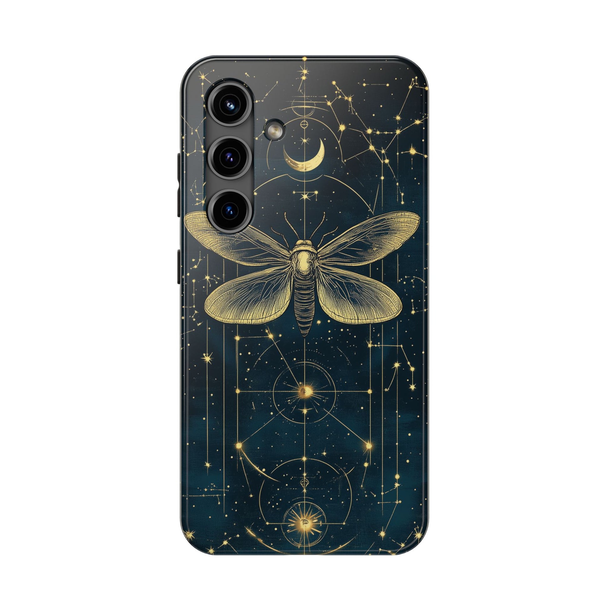 Celestial Dark Academia Phone Case Magical Moth Astrology Witchcraft Esoteric Entomology Nature Art Phone 13 14 15 Pro Max Samsung