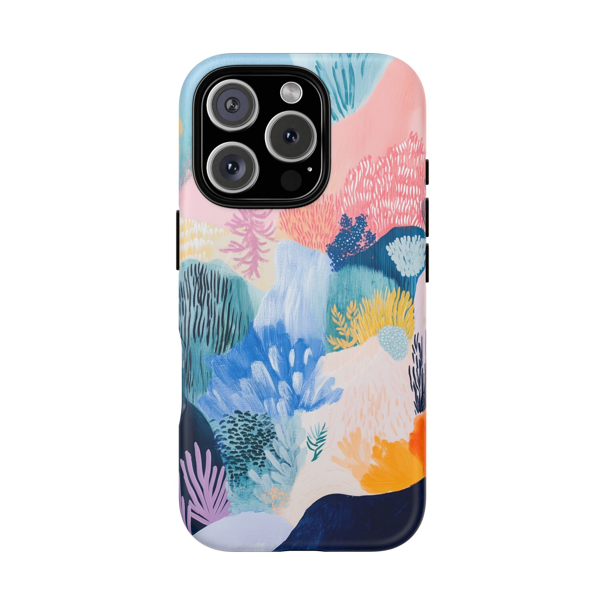 Cottagecore Coral Reef Pastel Abstract Art Magsafe Field Landscape  Floral Nature Hand Painted Artistic iPhone 14 15 16 Pro Max Plus