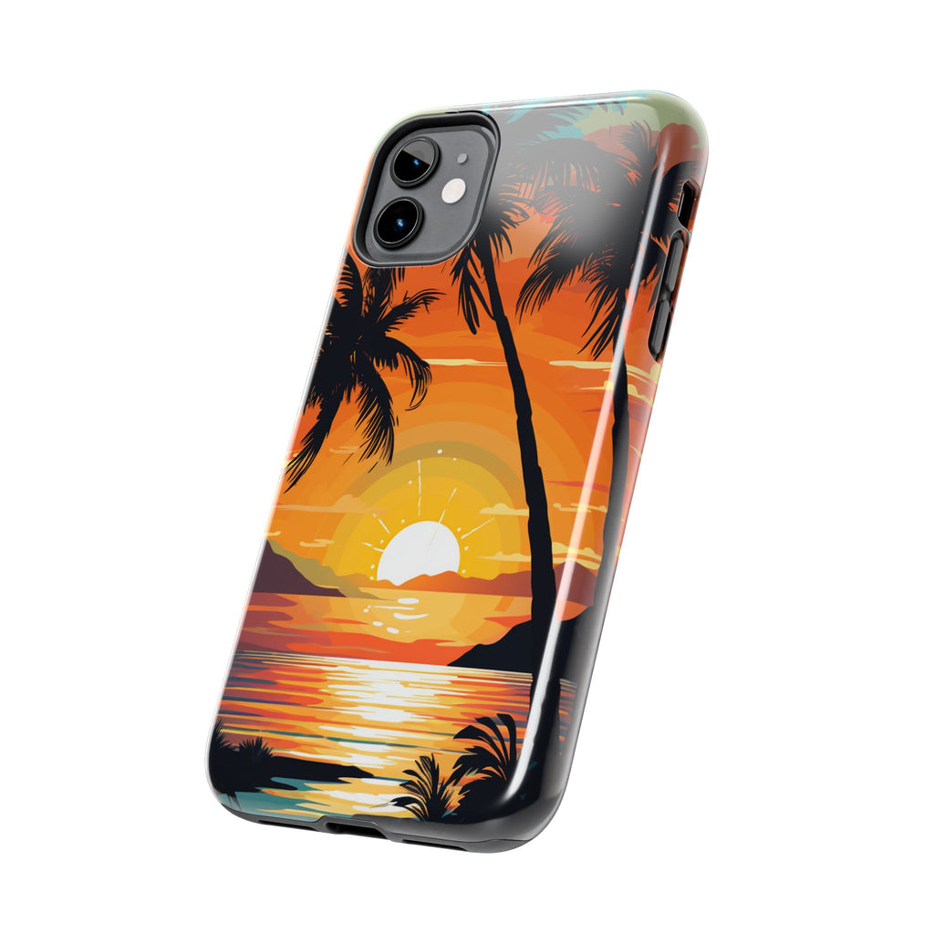 Palm Trees and Sunsets Tough iPhone Cases