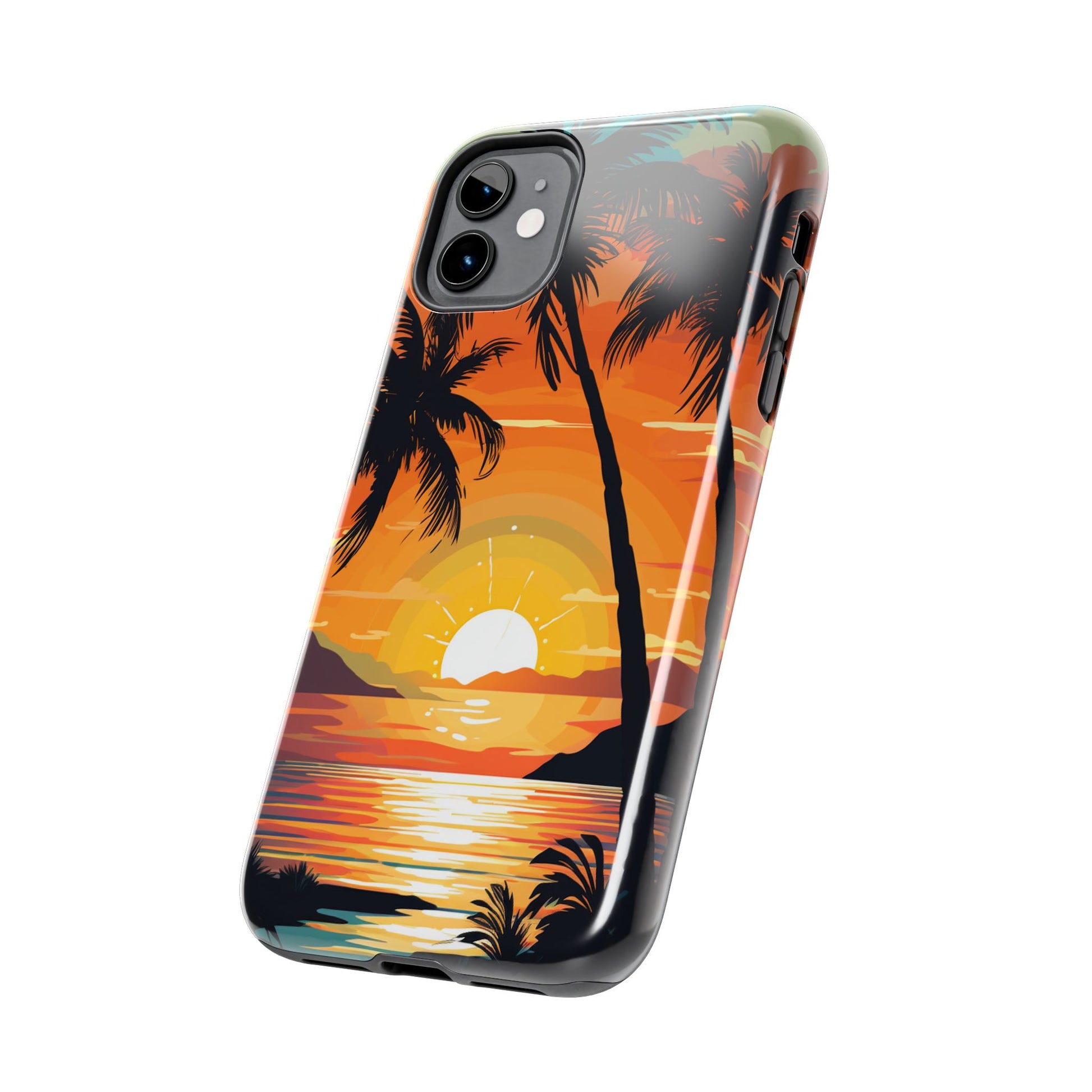 Palm Trees and Sunsets Tough iPhone Cases