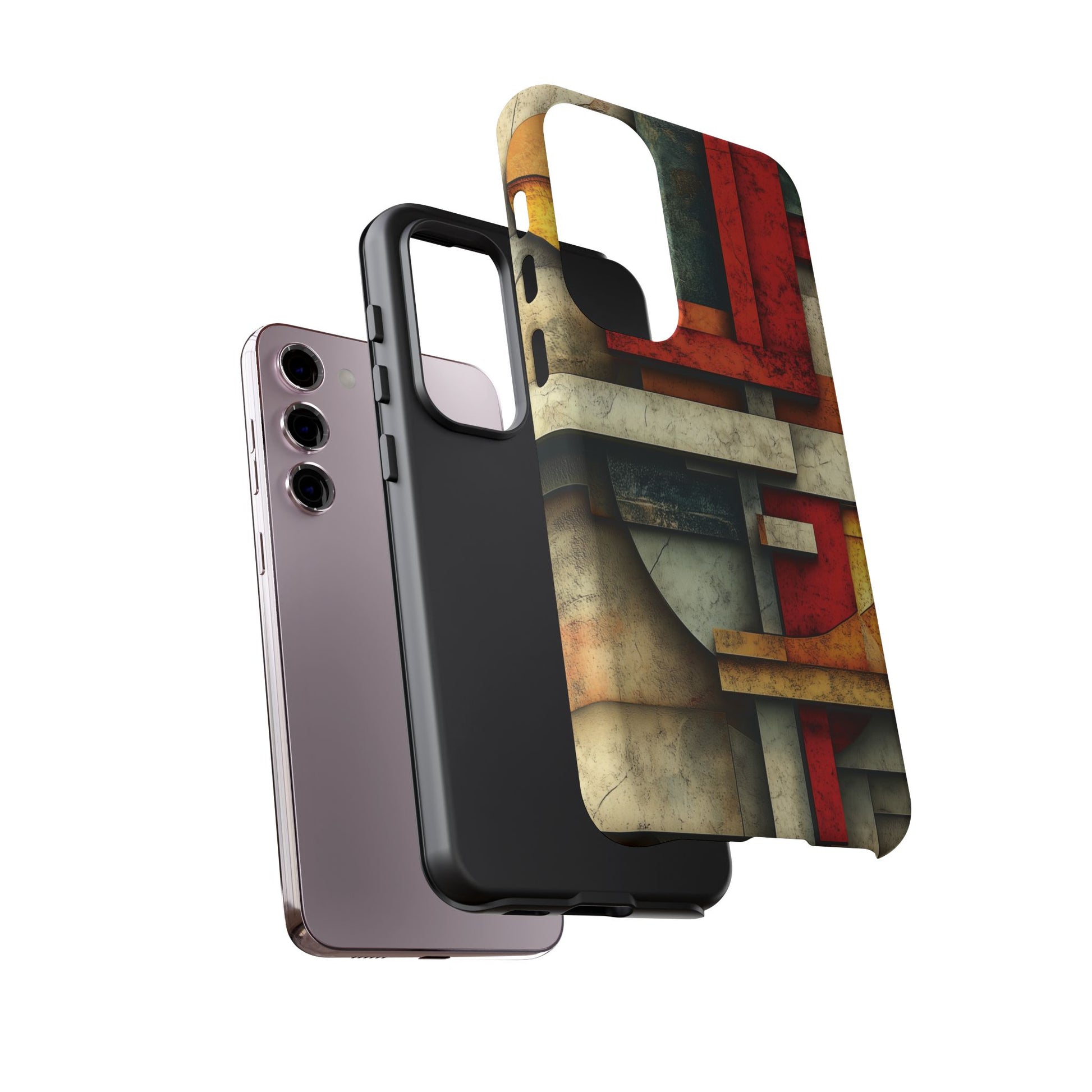Red Prairie Style Frank Lloyd Wright Usonian Phone Case Geometric Stained Glass Art Deco Marble Gold 13 14 15 16 iPhone Pro Max Galaxy Pixel
