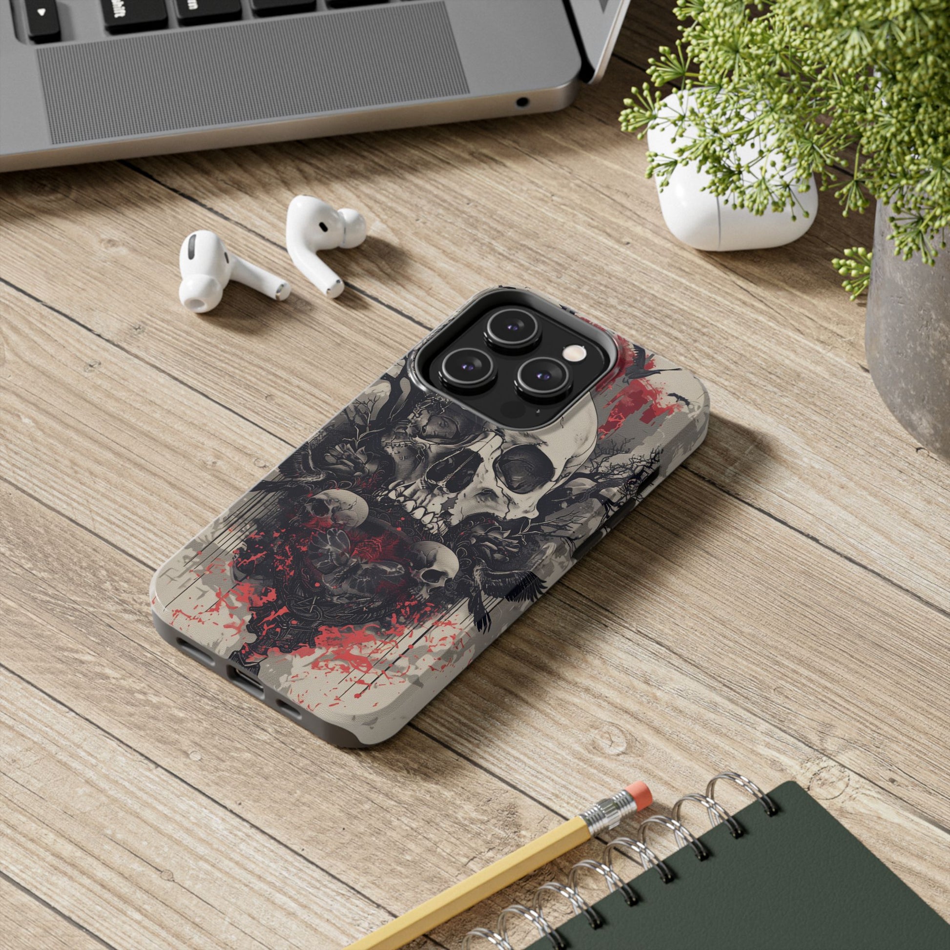 Gothic Art Phone Case Skulls and Crows, Moth Phone Case, Moon and Tarot Phone Case, Halloween Spooky Season, Dark Academia iPhone 15 Pro Max