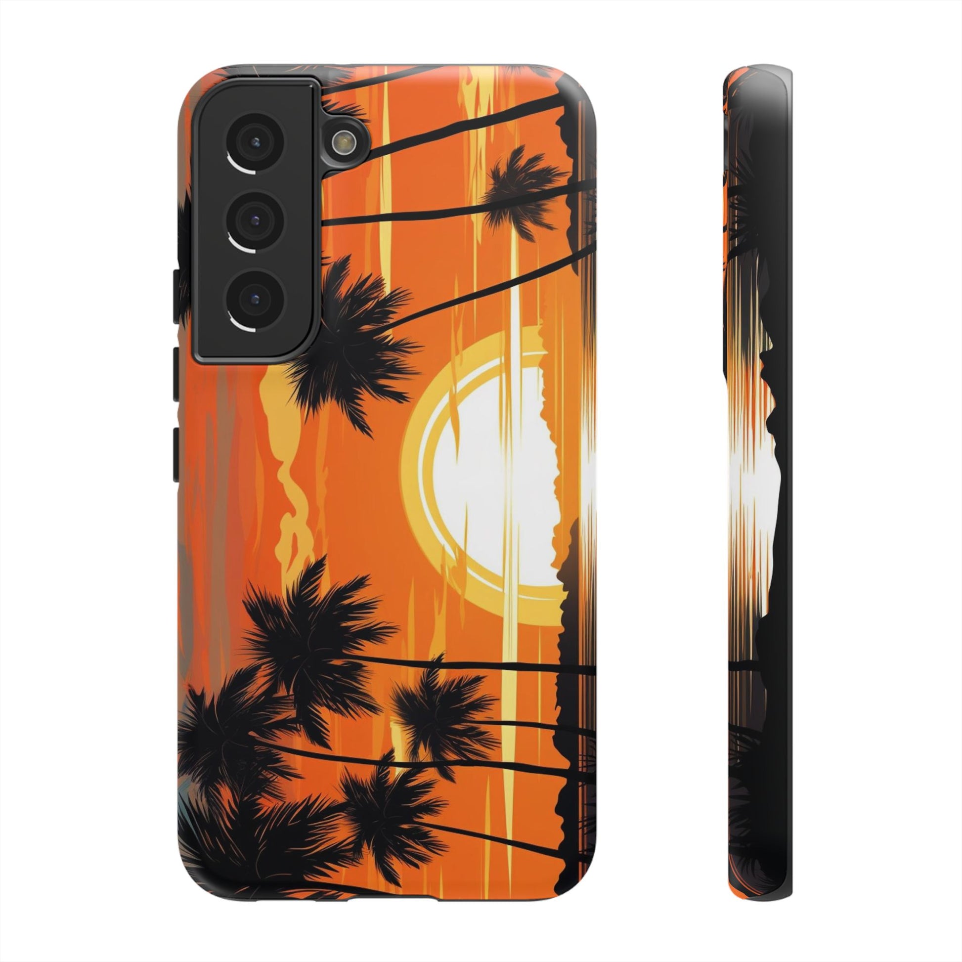 Sunset Palm Trees Tough Phone Cases for iPhone and Android