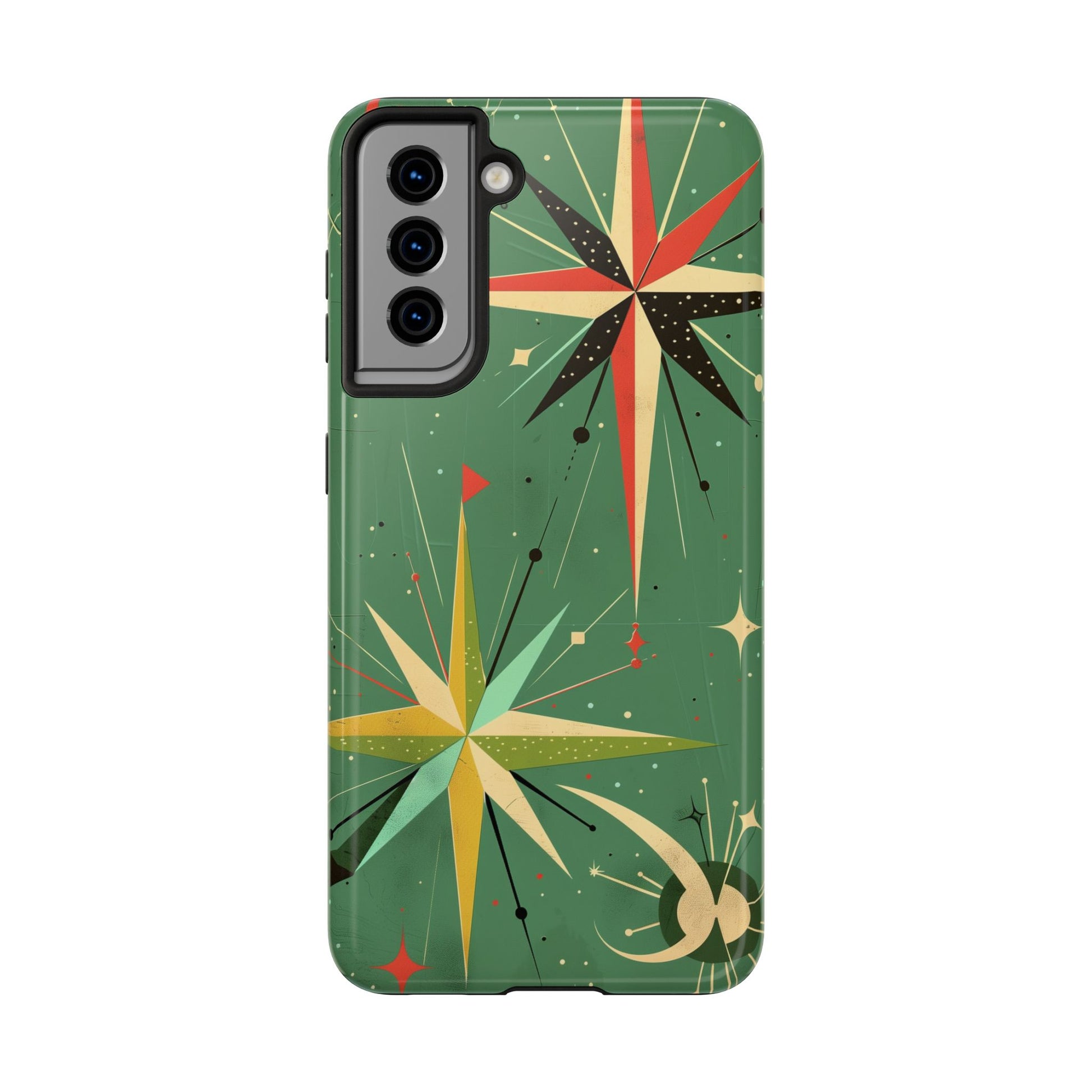 Mid Century Modern Star Design Phone Case, Earth Tone Colors, Retro Style Smartphone Cover, Vintage Phone Case, iPhone 14 Case, Apple iPhone