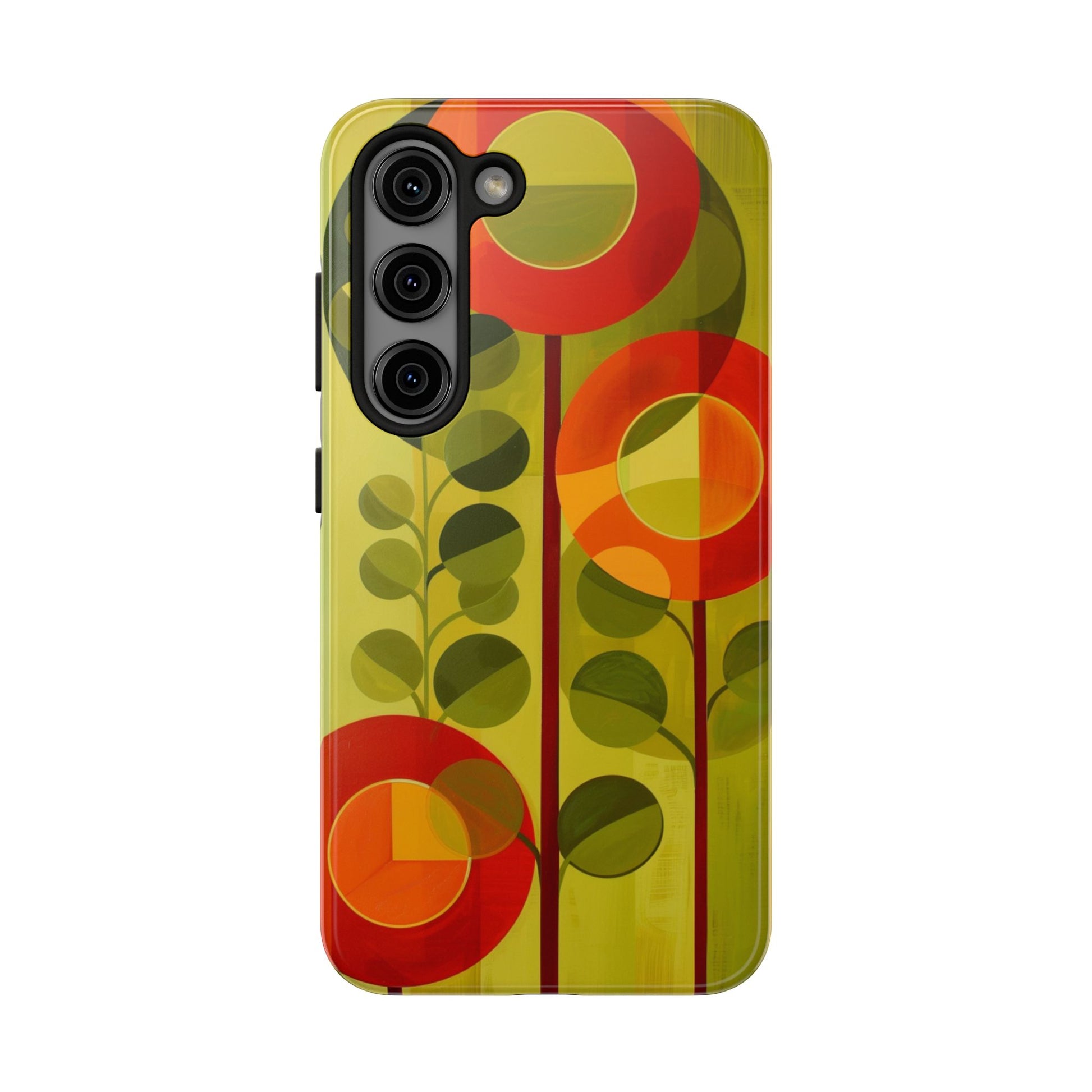 Atomic Flower Phone Case, Mid-Mod Phone Case, Artwork iPhone Case, Unique Floral Pattern Phone Case, Art Deco, Minimalist, Tough Iphone Case