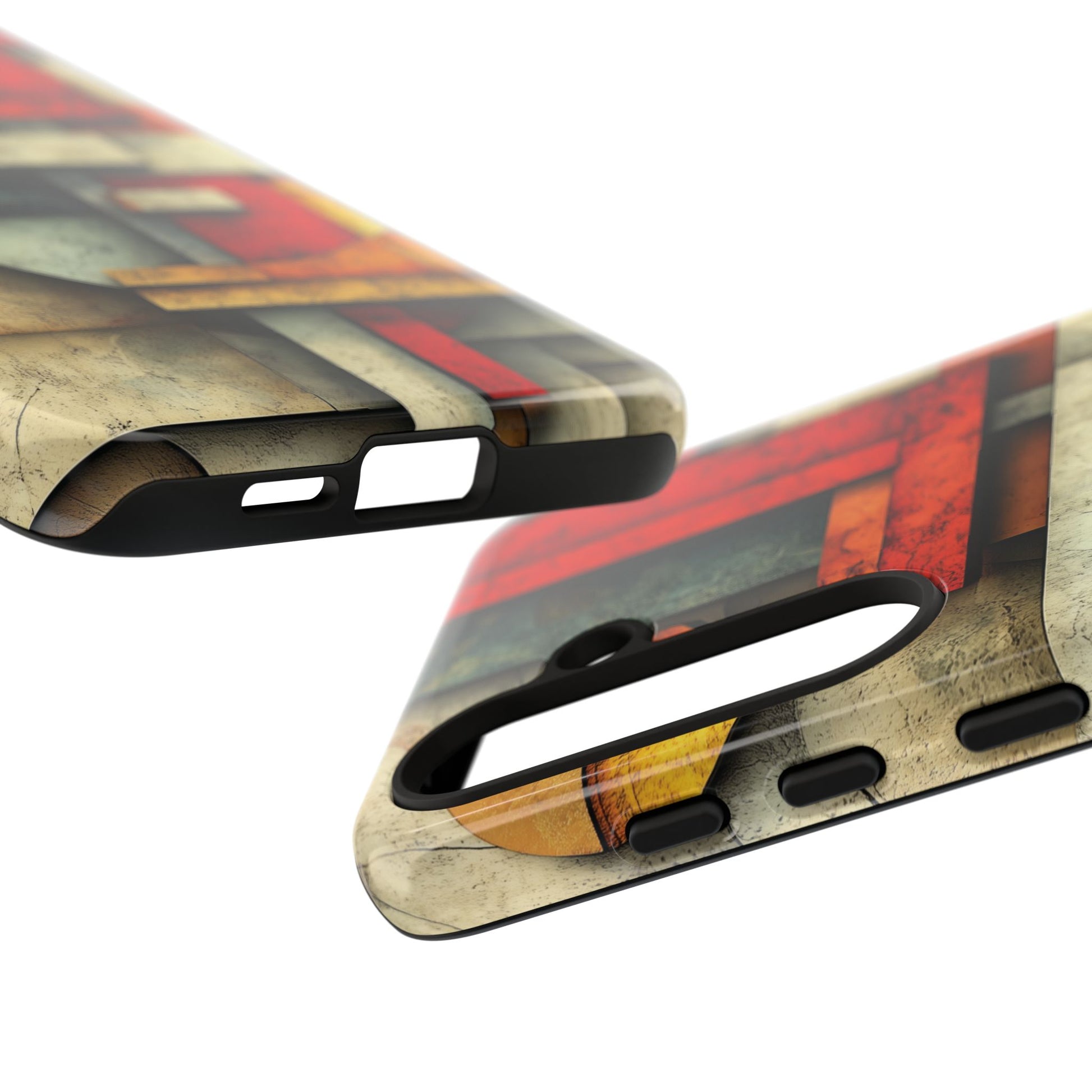 Red Prairie Style Frank Lloyd Wright Usonian Phone Case Geometric Stained Glass Art Deco Marble Gold 13 14 15 16 iPhone Pro Max Galaxy Pixel