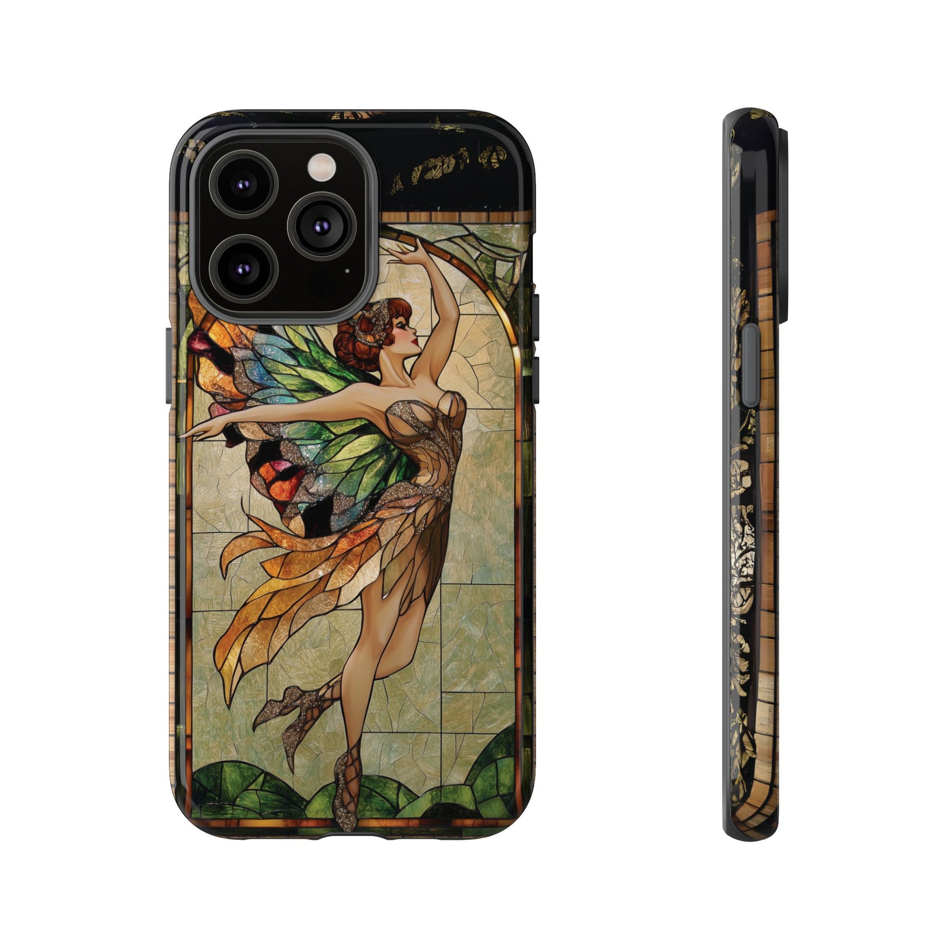 Fairy Phone Case Art Deco Woman Phone Case 1920s Art Nouveau Design in Stained Glass Alphonse Mucha Style Gatsby Style Poster