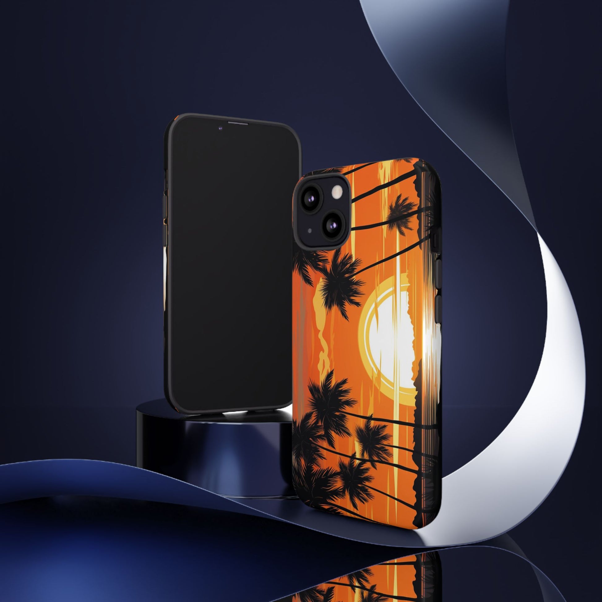 Sunset Palm Trees Tough Phone Cases for iPhone and Android