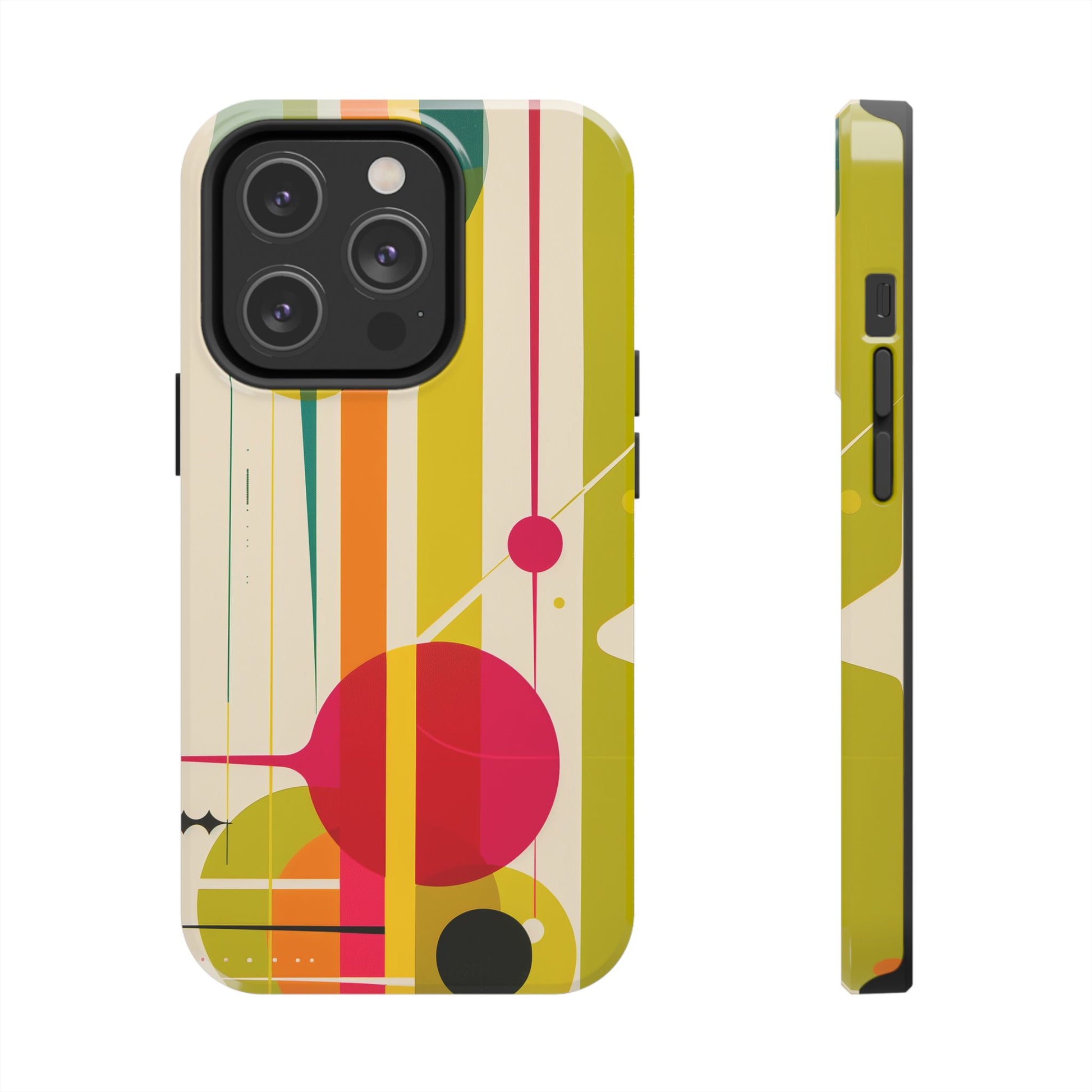 Mid Century Modern Star Design Phone Case, Earth Tone Colors iPhone Case, Retro Style iPhone Cover, iphone 15 pro max case, iphone 14 case